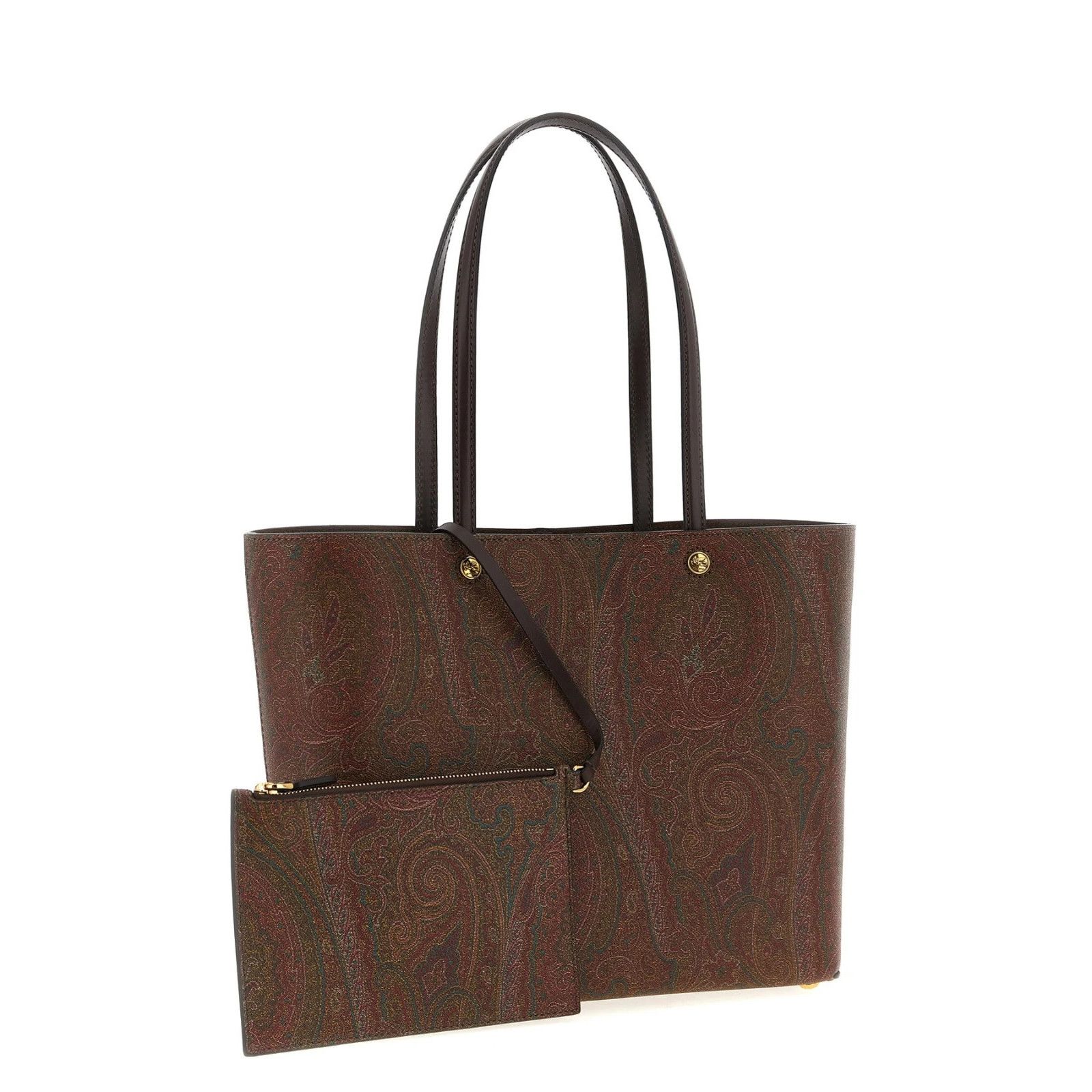 Etro ETRO Medium Etro Essential Brown Cotton Shopper Shoulder Bag Size ONE SIZE - 3 Thumbnail