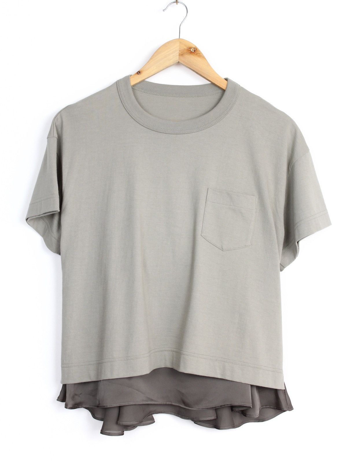 Sacai Sacai Ss’23 Women’s Paneled Cotton T-shirt Size S / US 4 / IT 40 - 3 Thumbnail