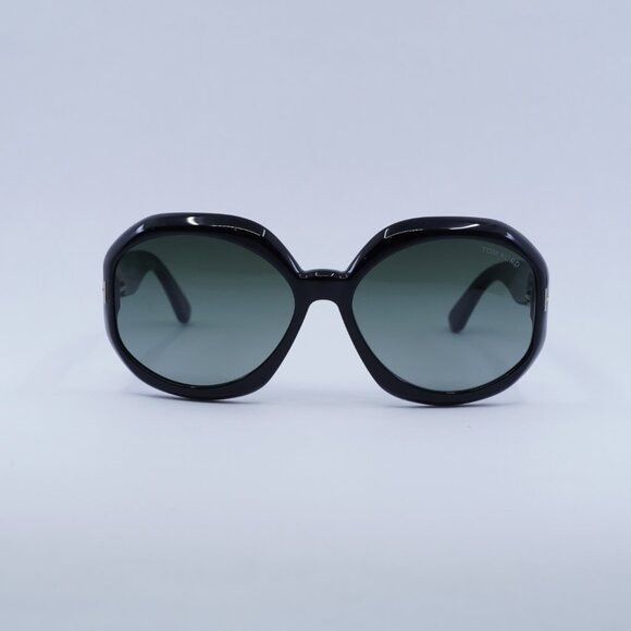 Tom Ford Tom Ford Georgia-02 FT1011 01B Sunglasses Black Round Frame Size ONE SIZE - 3 Thumbnail