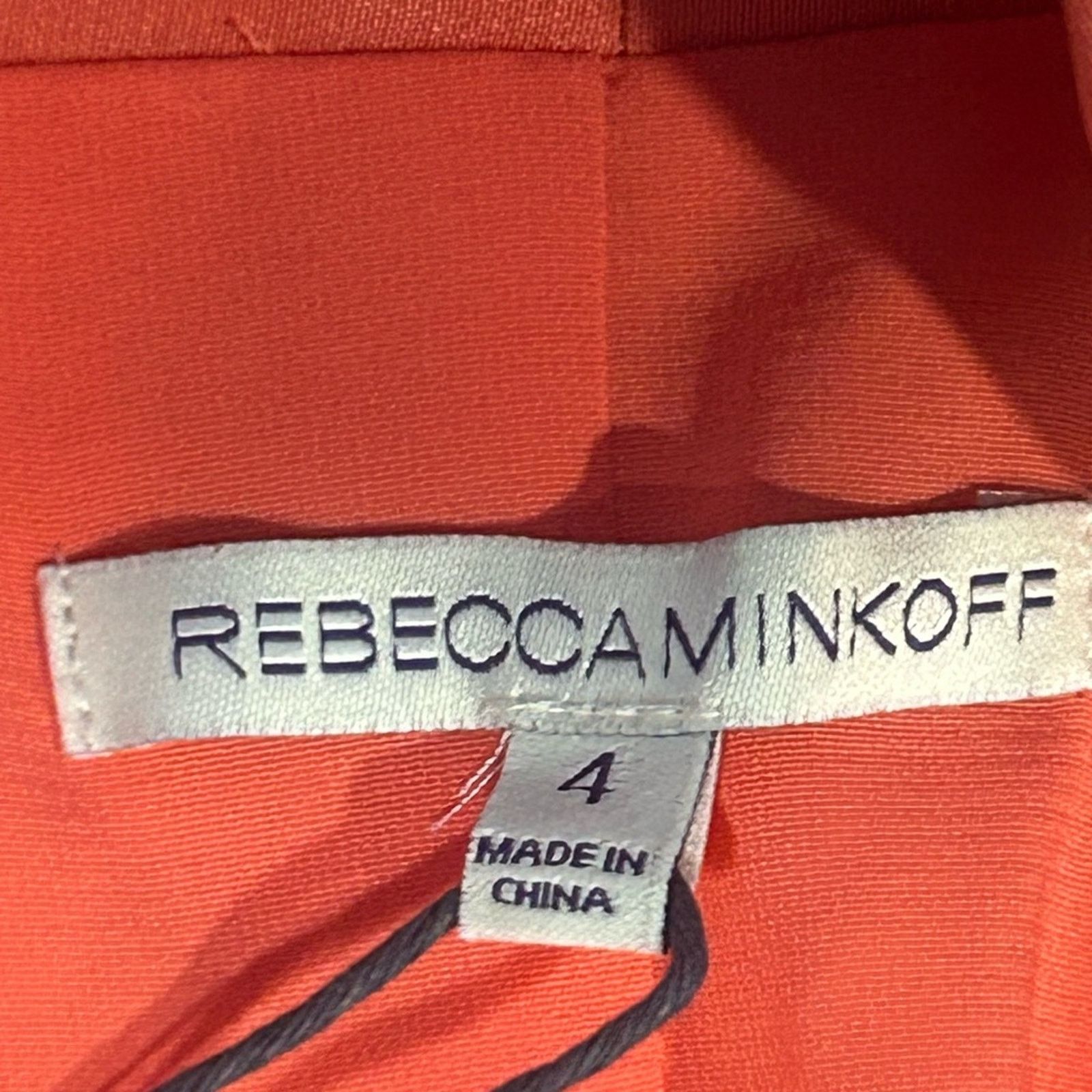 Rebecca Minkoff Rebecca Minkoff Long Becky Blazer 100% Silk Coral NWT Size 4 Size S / US 4 / IT 40 - 3 Thumbnail
