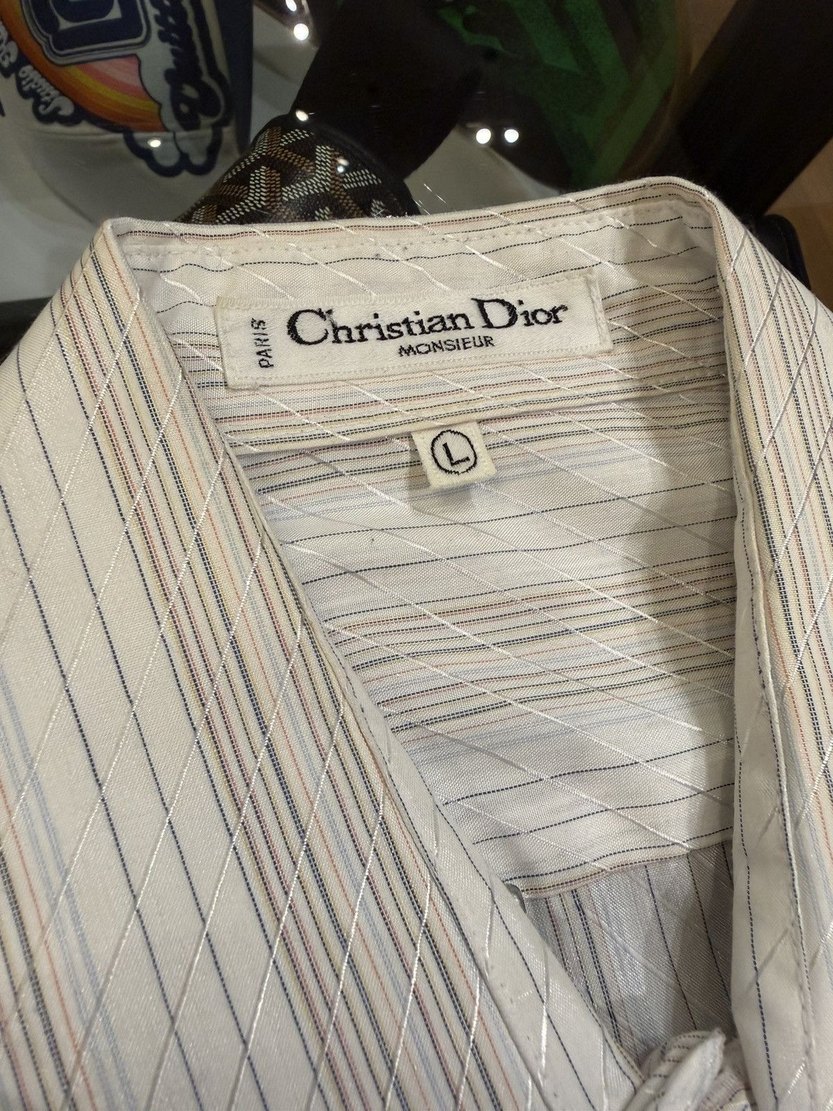 Christian Dior Monsieur Dior Monsieur Silver Stripe Button Down Shirt Size US L / EU 52-54 / 3 - 4 Thumbnail