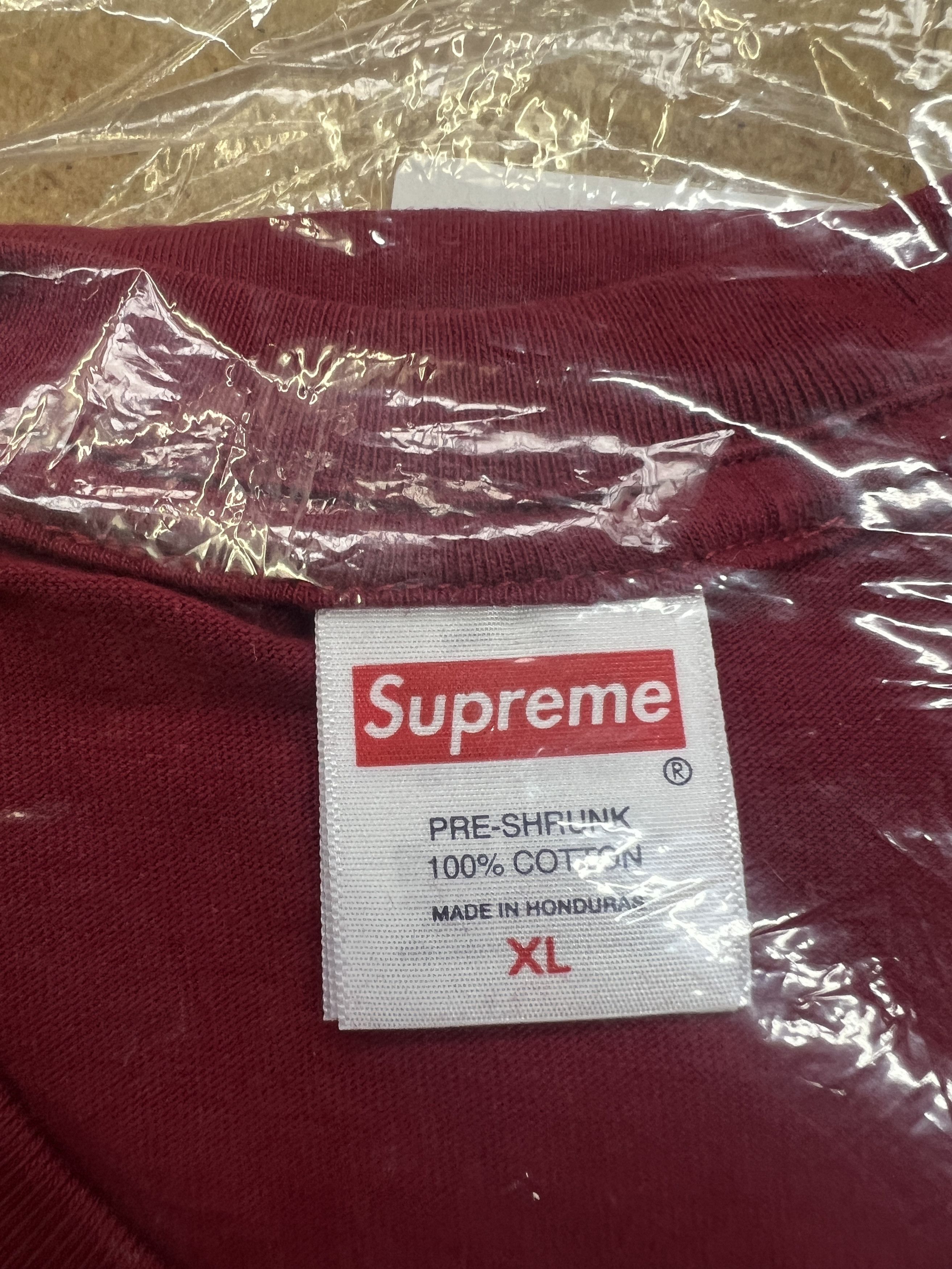 Supreme (XL) Supreme Satan Tee Cardinal FW24 (DS) Size US XL / EU 56 / 4 - 4 Thumbnail