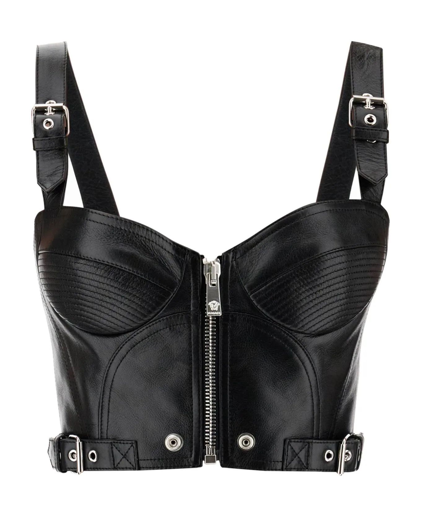 Versace o1y0226 Crop Top in Black Size XS / US 0-2 / IT 36-38 - 1 Thumbnail