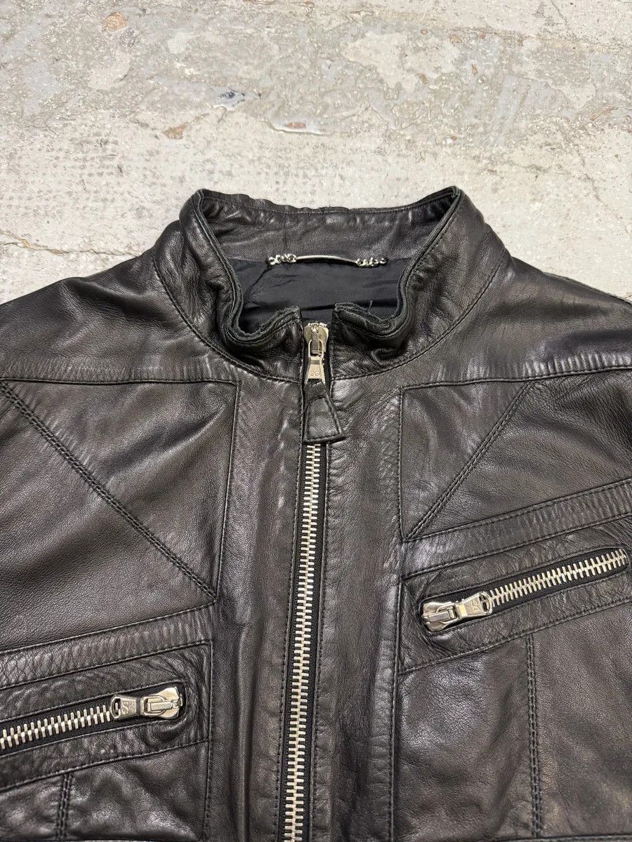 Dolce & Gabbana SS2002 Dolce & Gabbana Black Multi Zips Biker Leather Jacket with Detachable Sleeves Size US M / EU 48-50 / 2 - 11 Thumbnail