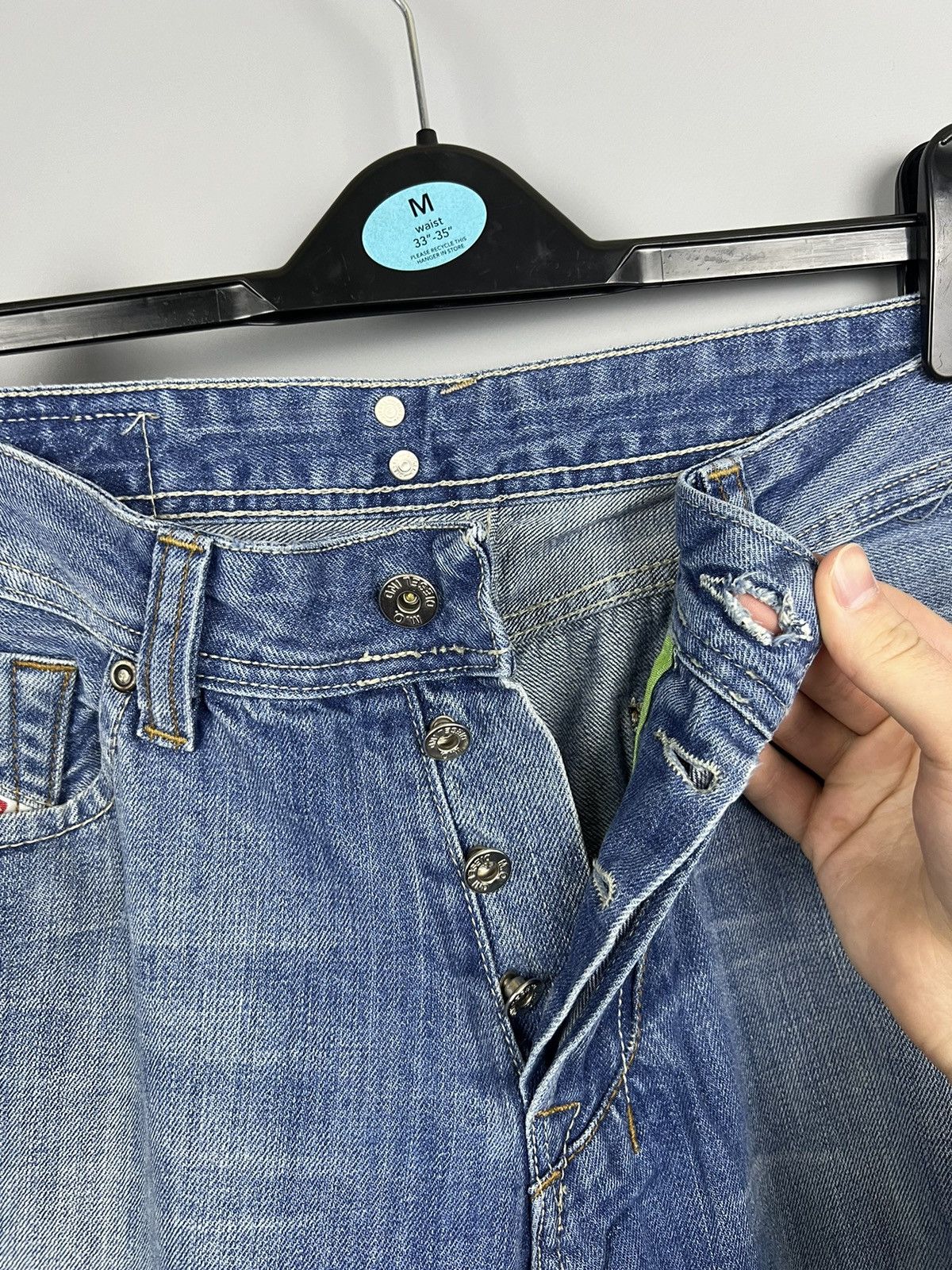 Diesel W32 Diesel Industry Denim Division Vintage Jeans Distressed Size US 32 / EU 48 - 11 Thumbnail