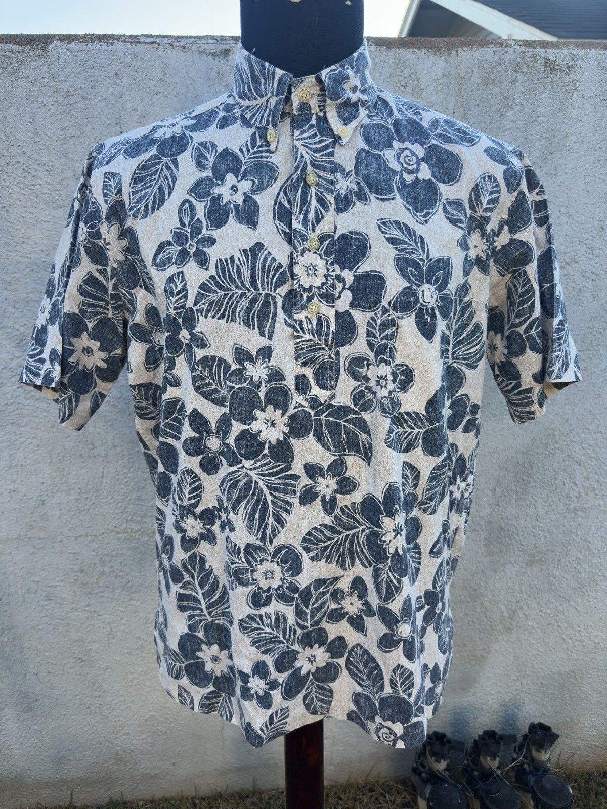 Reyn Spooner PreOwned Reyn Spooner Hawaiian Print Blue/Beige Men's Small Size US S / EU 44-46 / 1 - 1 Thumbnail