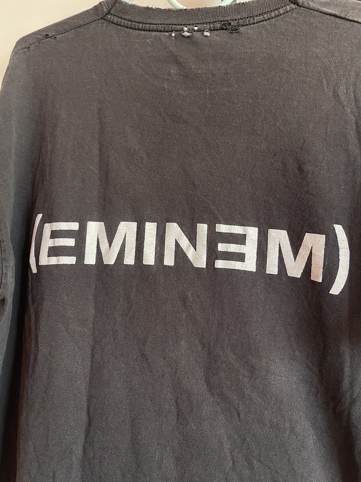 Eminem × Rap Tees × Vintage Trashed Vintage 00s Eminem Slim Shady Rap T Shirt Tee Size US M / EU 48-50 / 2 - 3 Thumbnail