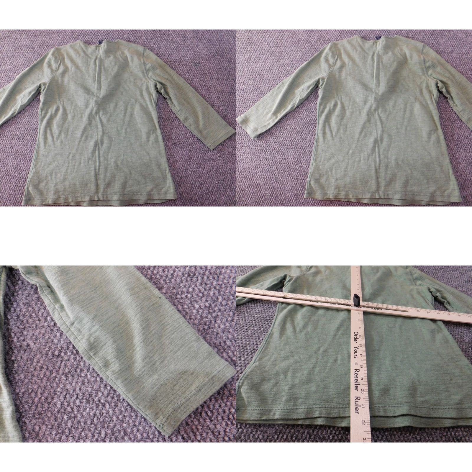 Chaps Chaps Blouse M Women Green Henley Button Casual Knit Cotton Long Sleeve Regular Classic Top Size M / US 6-8 / IT 42-44 - 8 Thumbnail