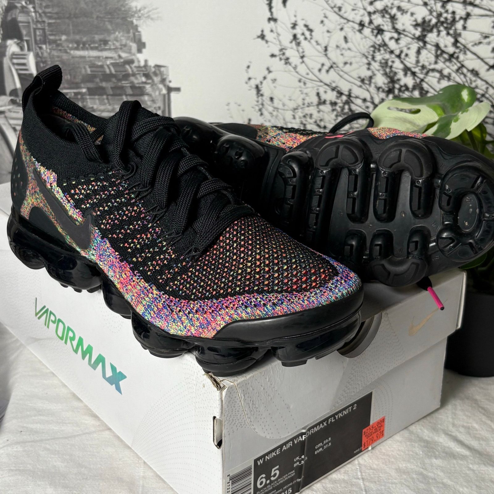 Nike Air Vapormax Flyknit Black Multi Color