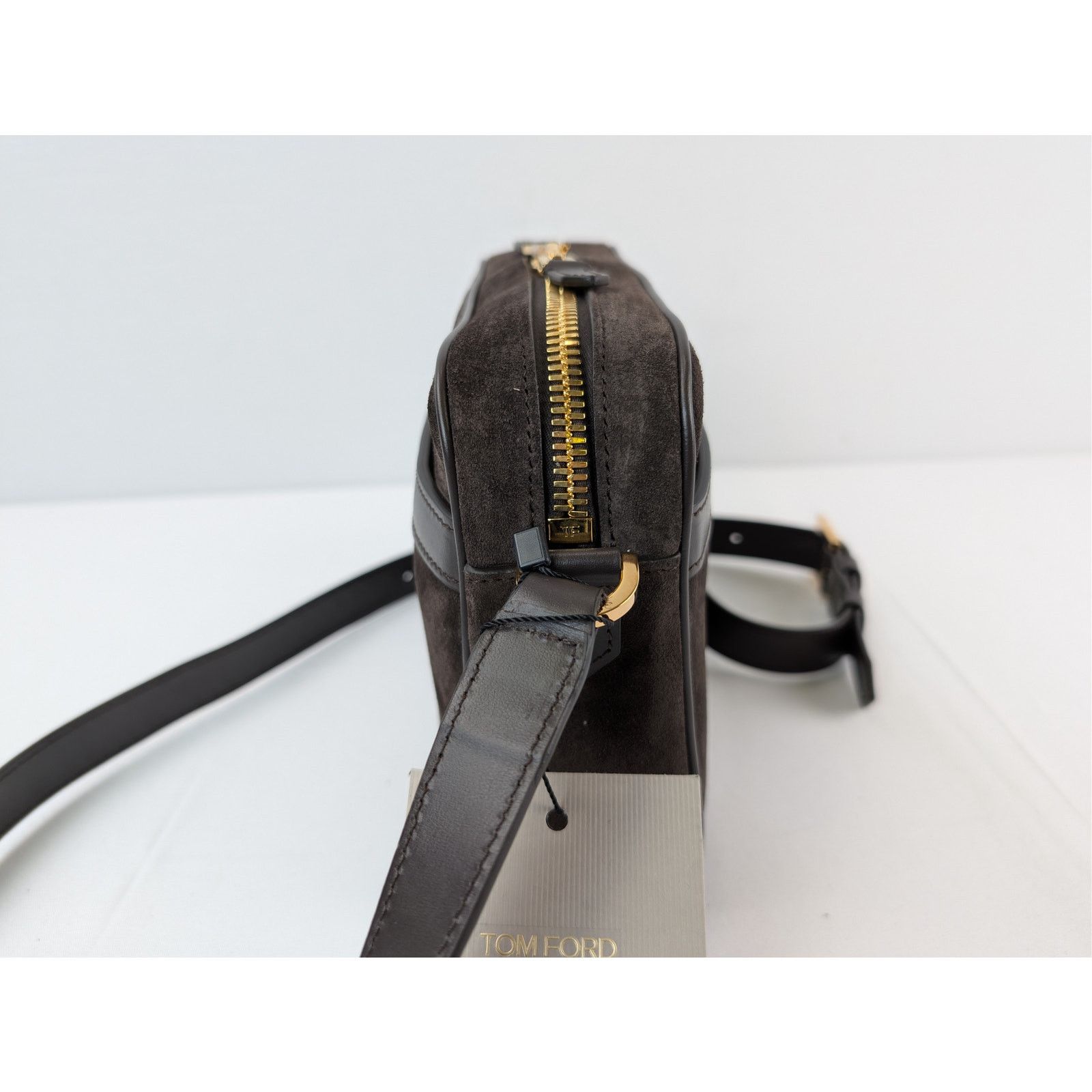 Tom Ford o1rshd1 Logo-Embossed Leather Messenger Bag in Brown Size ONE SIZE - 9 Thumbnail