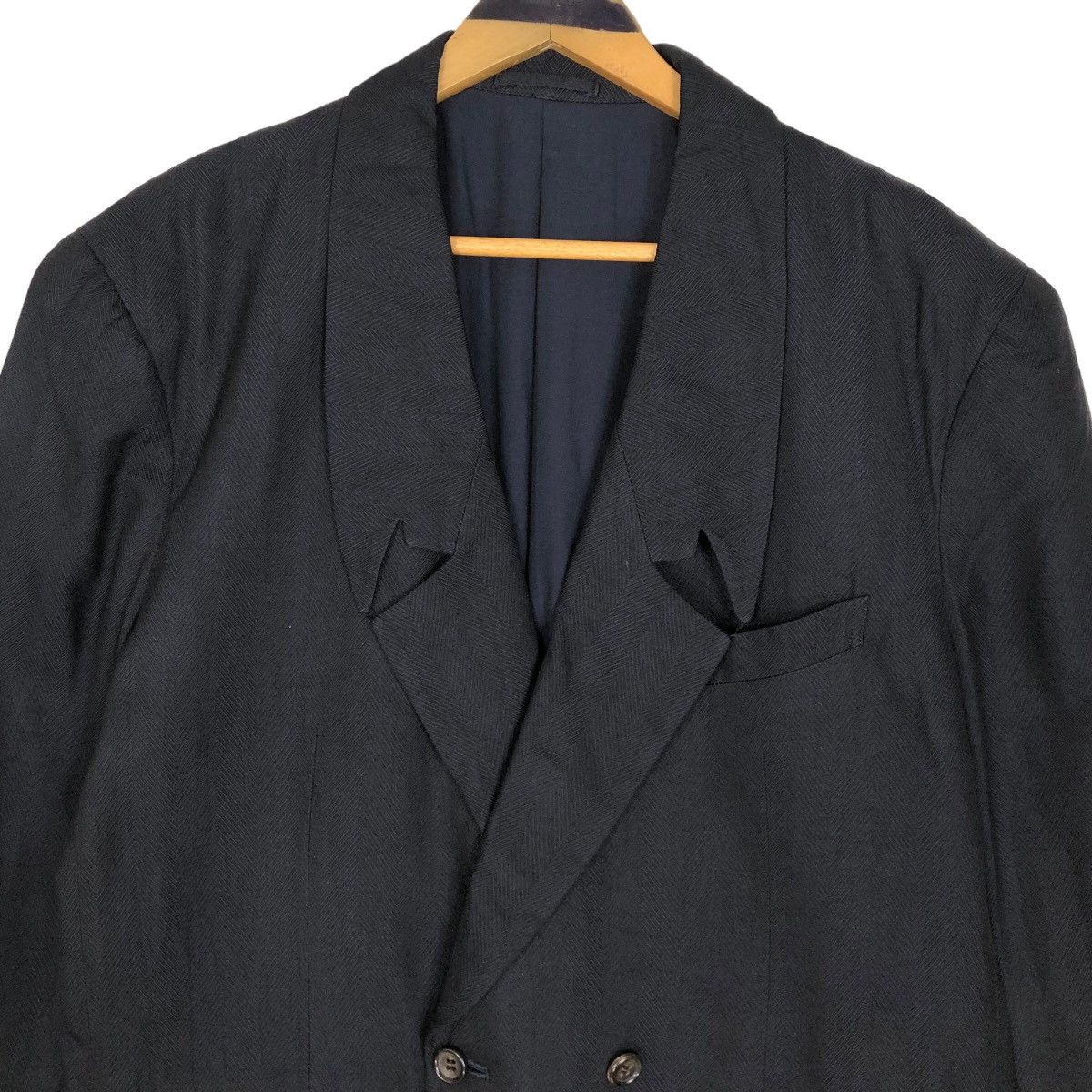 Comme des Garcons Vintage 90s Comme Des Garcons Homme Plus Silk Blazer Size US S / EU 44-46 / 1 - 3 Thumbnail
