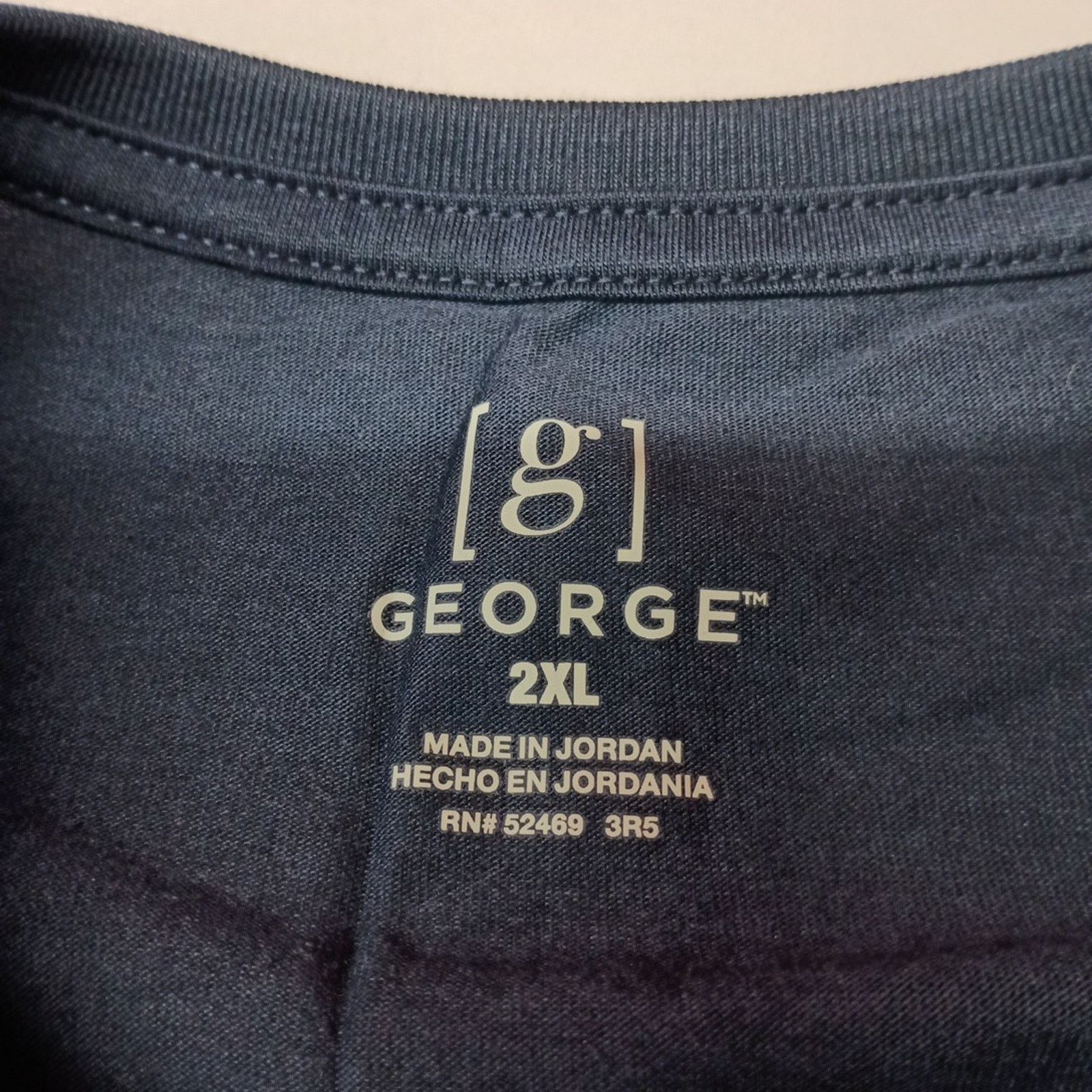 George George Men's T-Shirt Short Sleeve Size 2XL Moisture Wicking Size US XXL / EU 58 / 5 - 3 Thumbnail