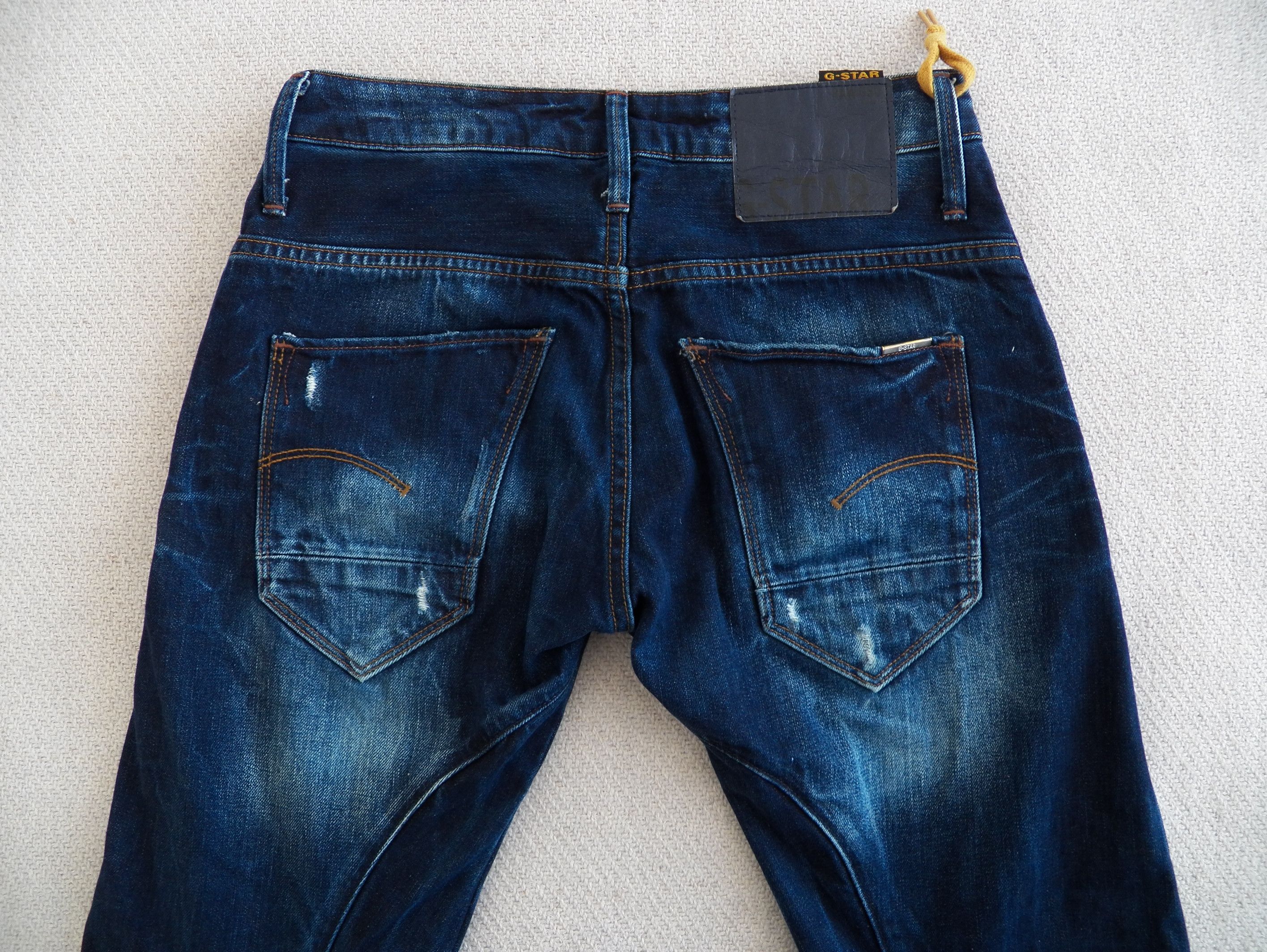 G-Star G-Star RAW Arc 3D Slim Jeans W28 L32 Indigo Aged Distressed Size US 28 / EU 44 - 4 Thumbnail