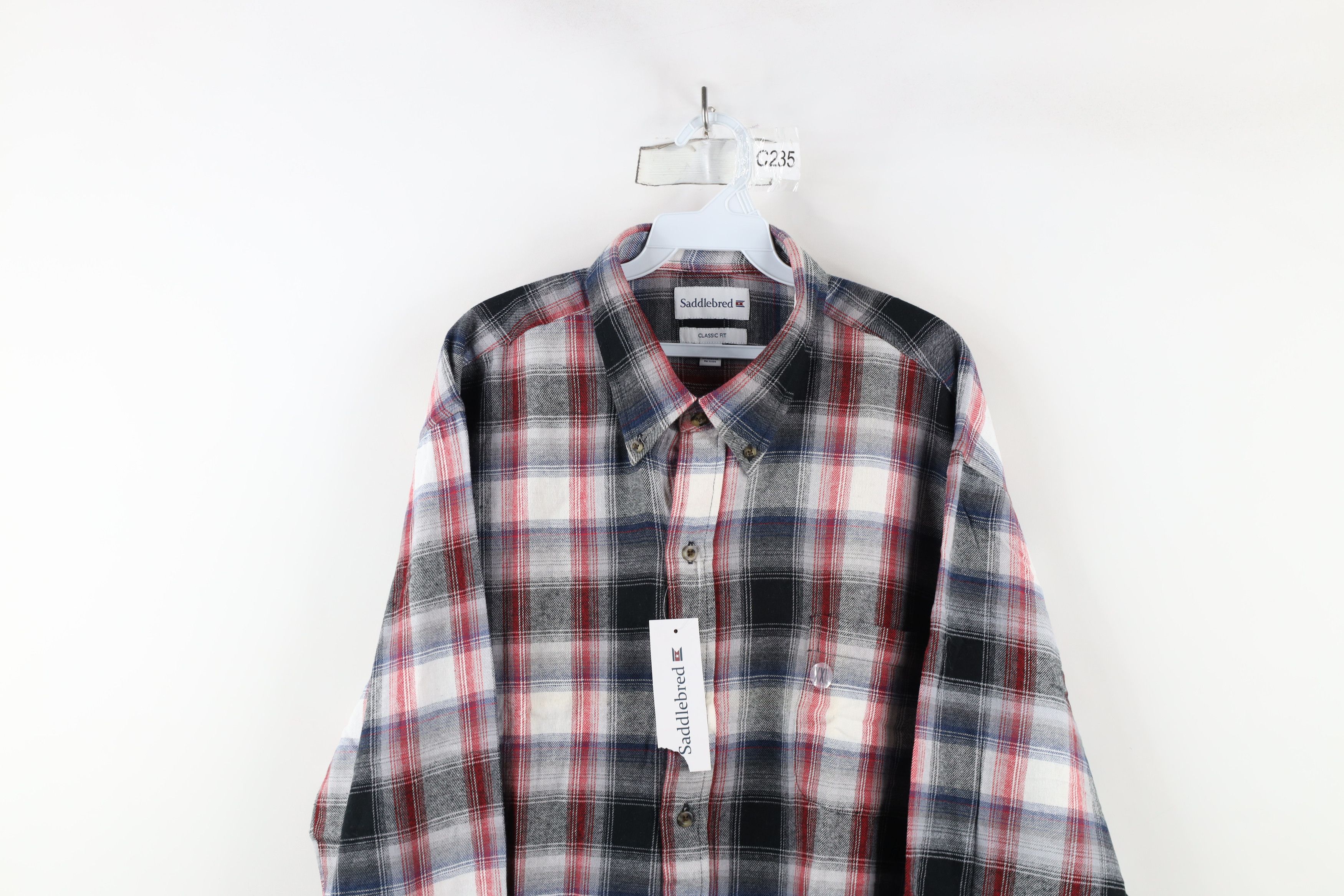 Vintage Deadstock Vintage Y2K Fit Flannel Collared Button Down Shirt Size US XXL / EU 58 / 5 - 2 Thumbnail
