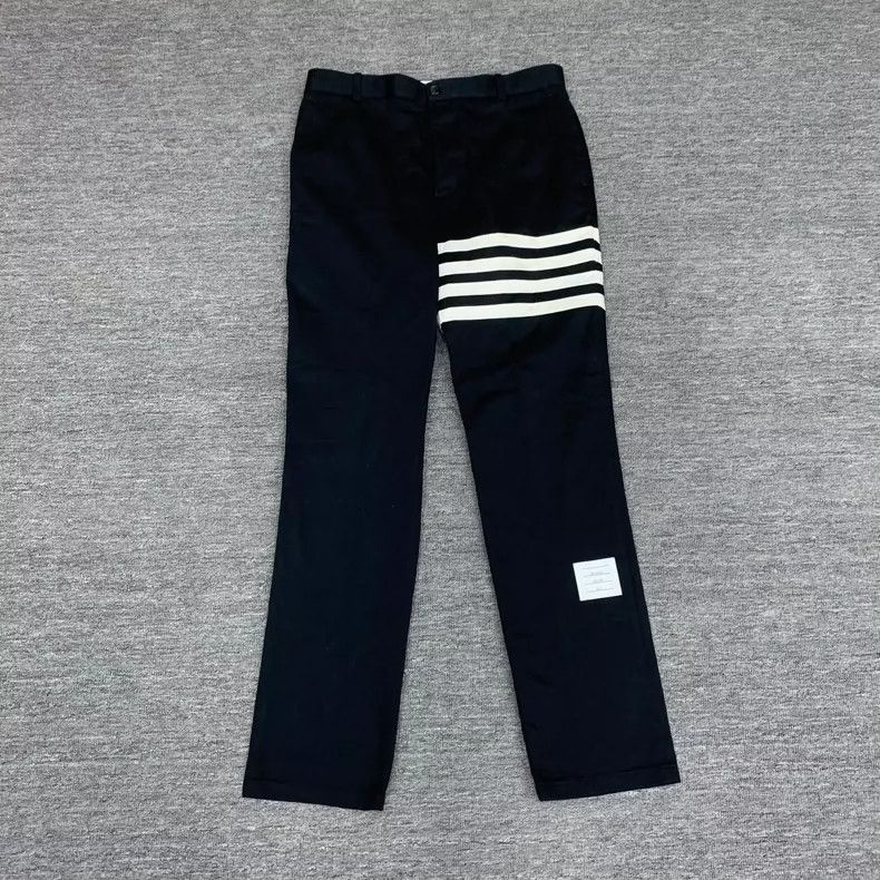 Thom Browne Thom browne Size1 Four-striped dark blue trousers Size US 29 - 1 Thumbnail