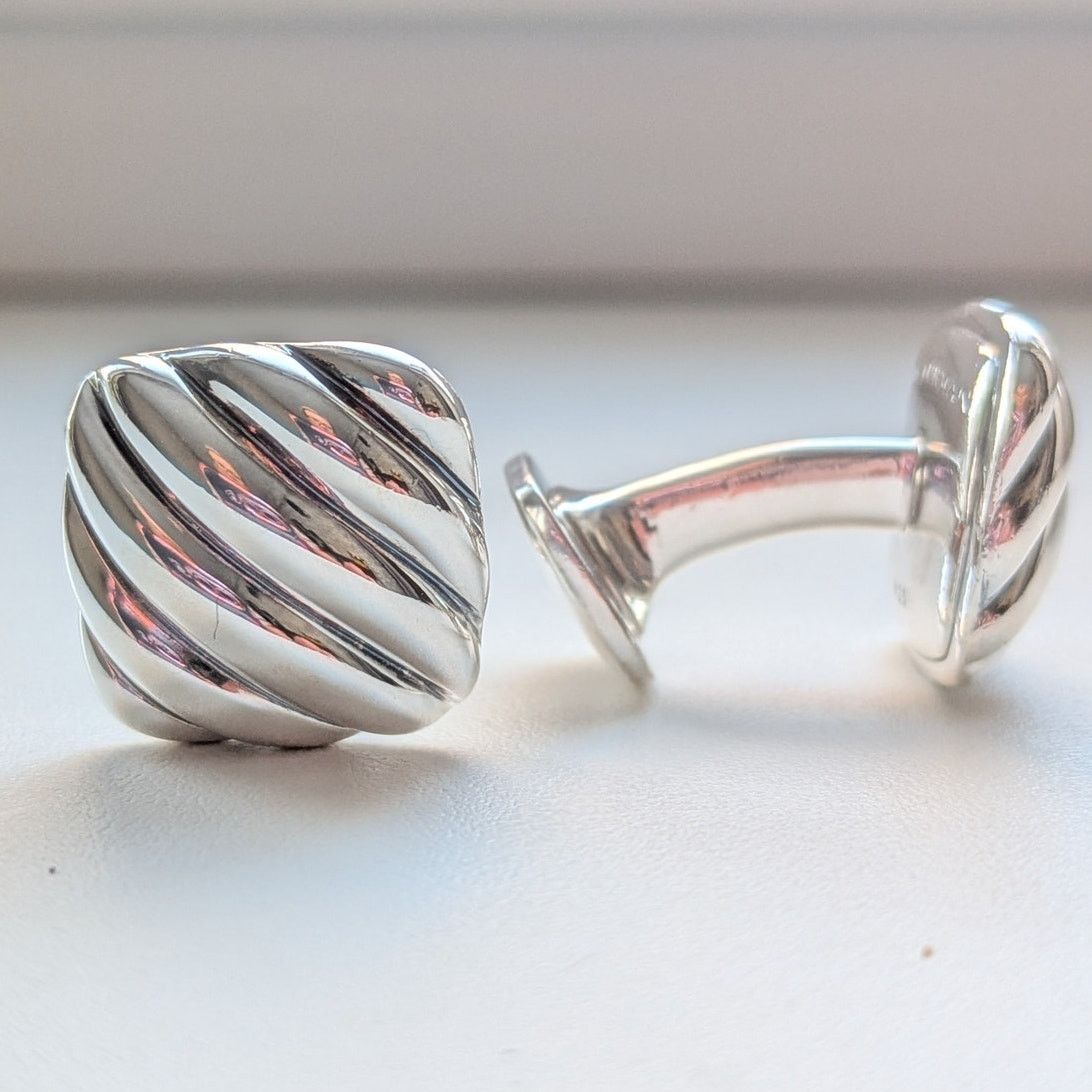 David Yurman David Yurman Square Cable Cufflinks in 925 Sterling Silver Size ONE SIZE - 6 Thumbnail