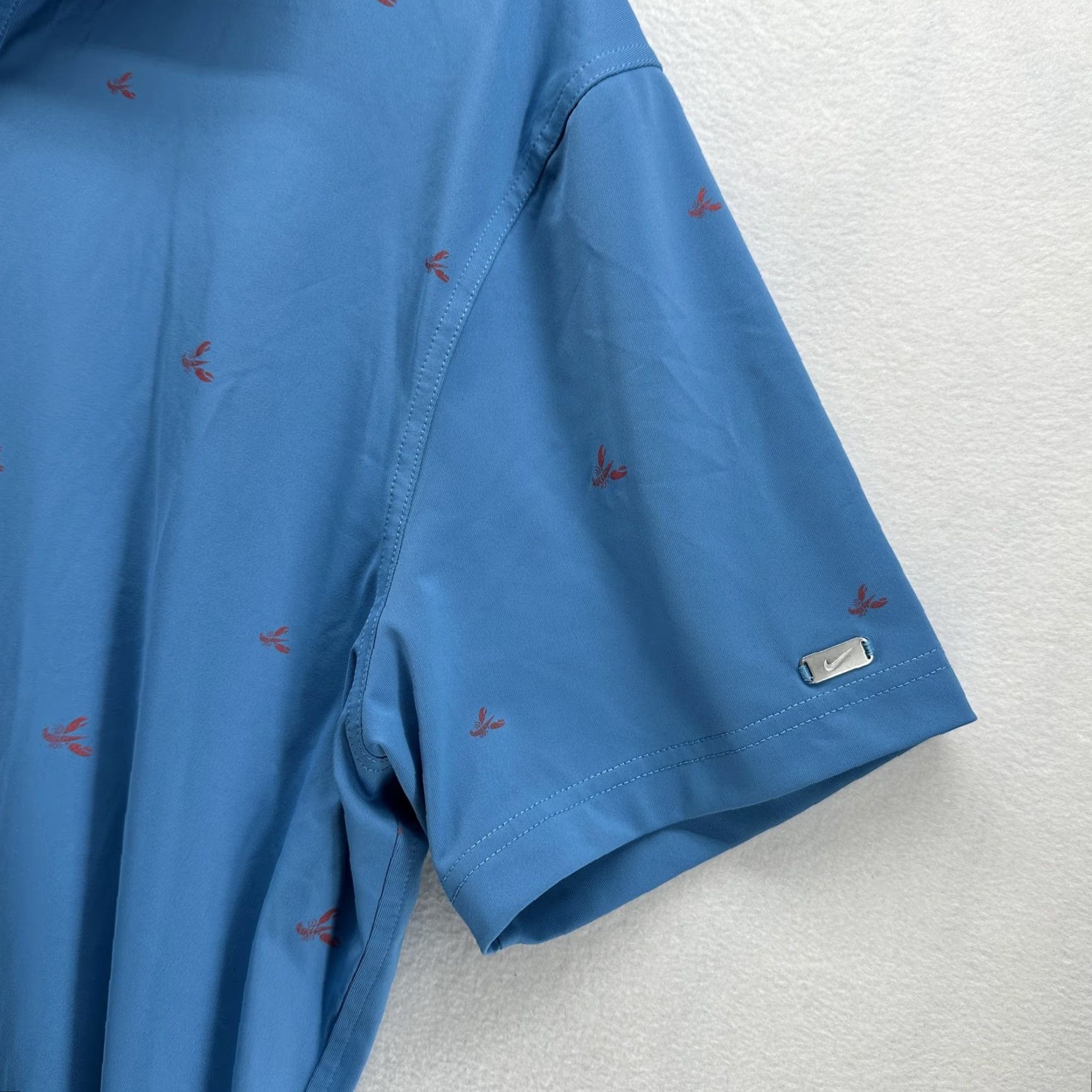 Nike Nike Dri-FIT Polo Shirt Mens XL Blue Lobster Print Golf Short Sleeve Size US XL / EU 56 / 4 - 4 Thumbnail