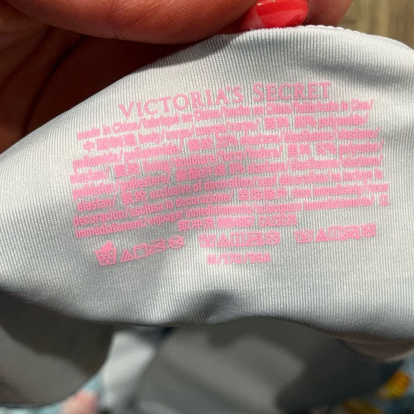 Victoria's Secret NWOT Victorias Secret One-Piece Swimsuit Cut-Out Back Blue M Size ONE SIZE - 2 Thumbnail