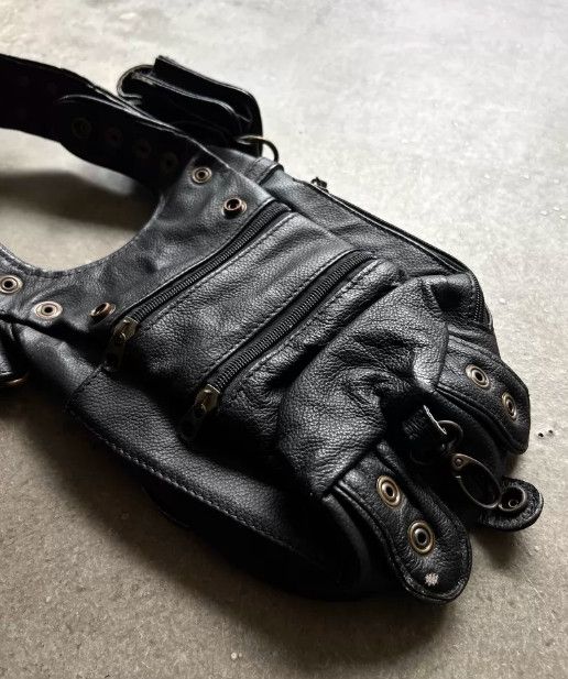 Japanese Brand Japanese Brand 2000s Studded Leather Harness Bag Size ONE SIZE - 6 Thumbnail