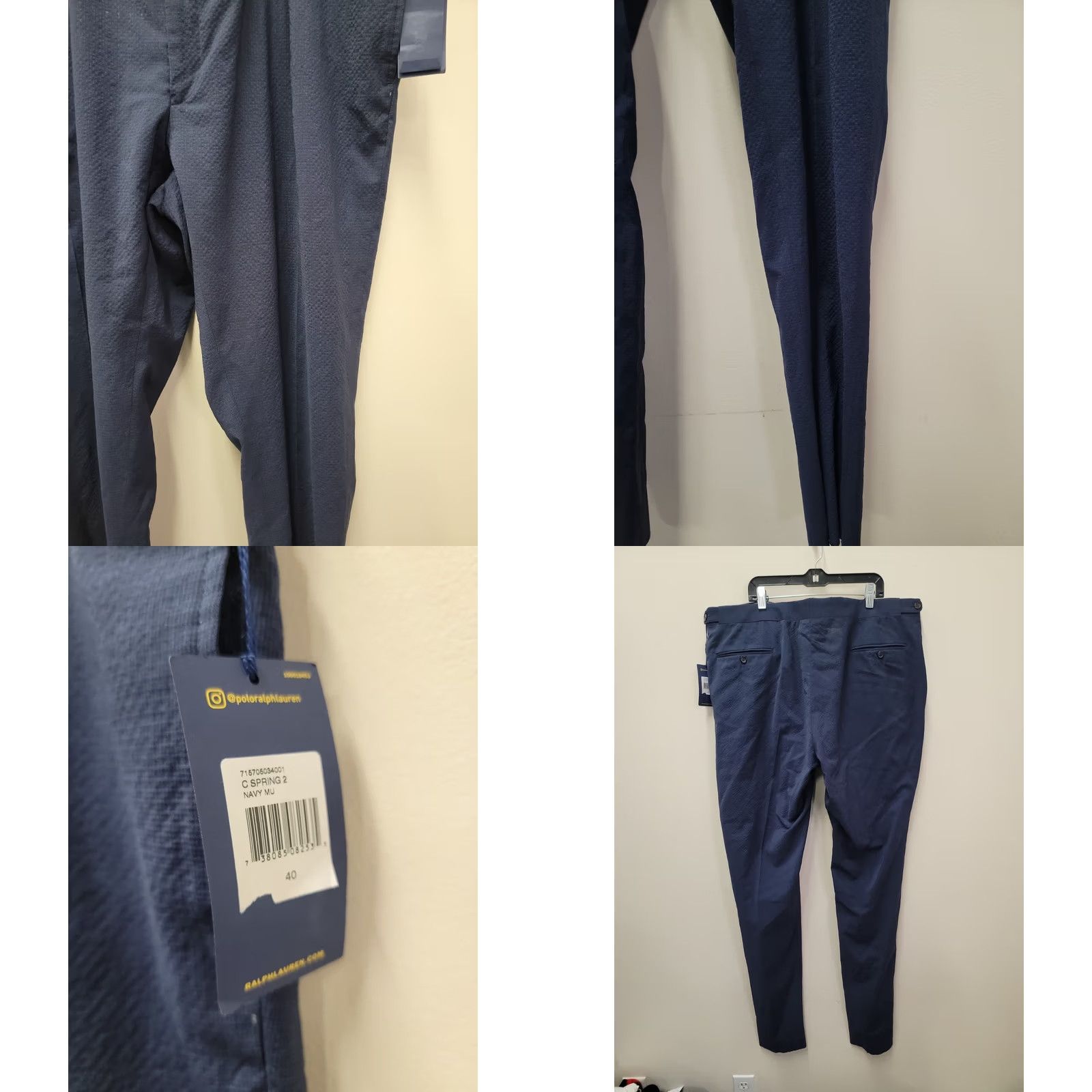 Polo Ralph Lauren Polo Ralph Lauren Dress Pants Men 40 Blue Wool Blend Corduroy NWT Pants Regular Inseam 39 City Preppy Size US L / EU 52-54 / 3 - 8 Thumbnail
