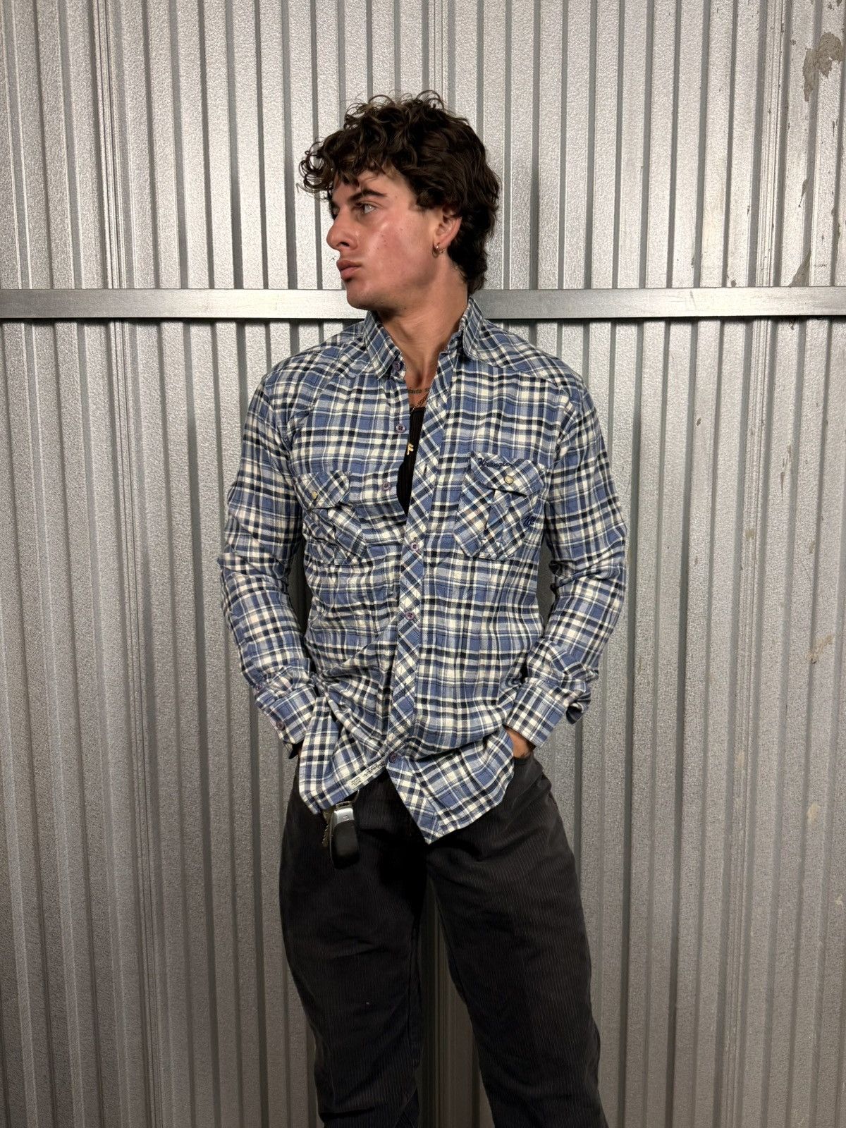 Wrangler Vintage Wrangler Western Plaid Button Up Cowboy usa Shirt Size US XL / EU 56 / 4 - 2 Thumbnail