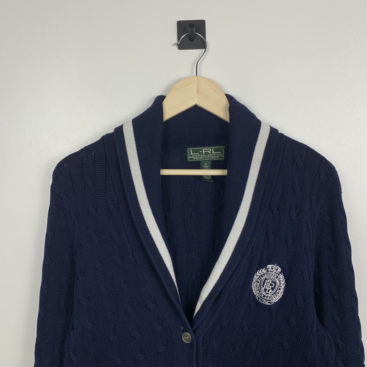 Lauren Ralph Lauren Lauren Ralph Lauren Cable Knit V-Neck Cardigan Jumper XL Size XL / US 12-14 / IT 48-50 - 2 Thumbnail