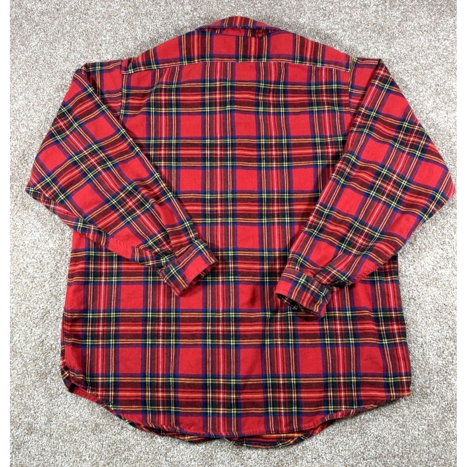 Vintage VINTAGE LL Bean Flannel Shirt Womens 14 Red Plaid Cotton Button Up Outdoor Camp USA Size XL / US 12-14 / IT 48-50 - 4 Thumbnail