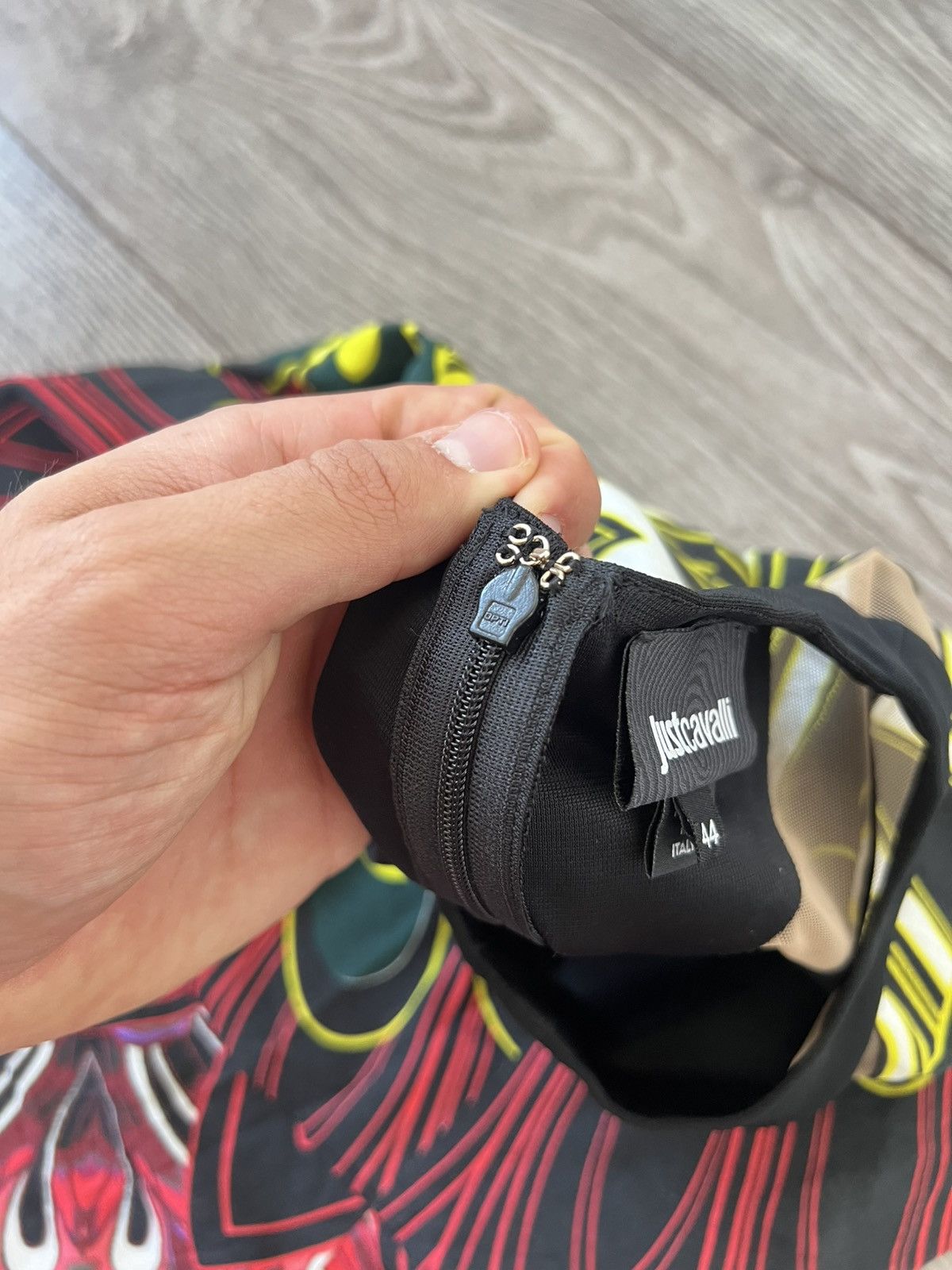 Designer ‼️JUST CAVALLI OPTICAL PRINTED KNEE LENGTH PENCIL DRESS Y2K‼️ Size M / US 6-8 / IT 42-44 - 17 Thumbnail