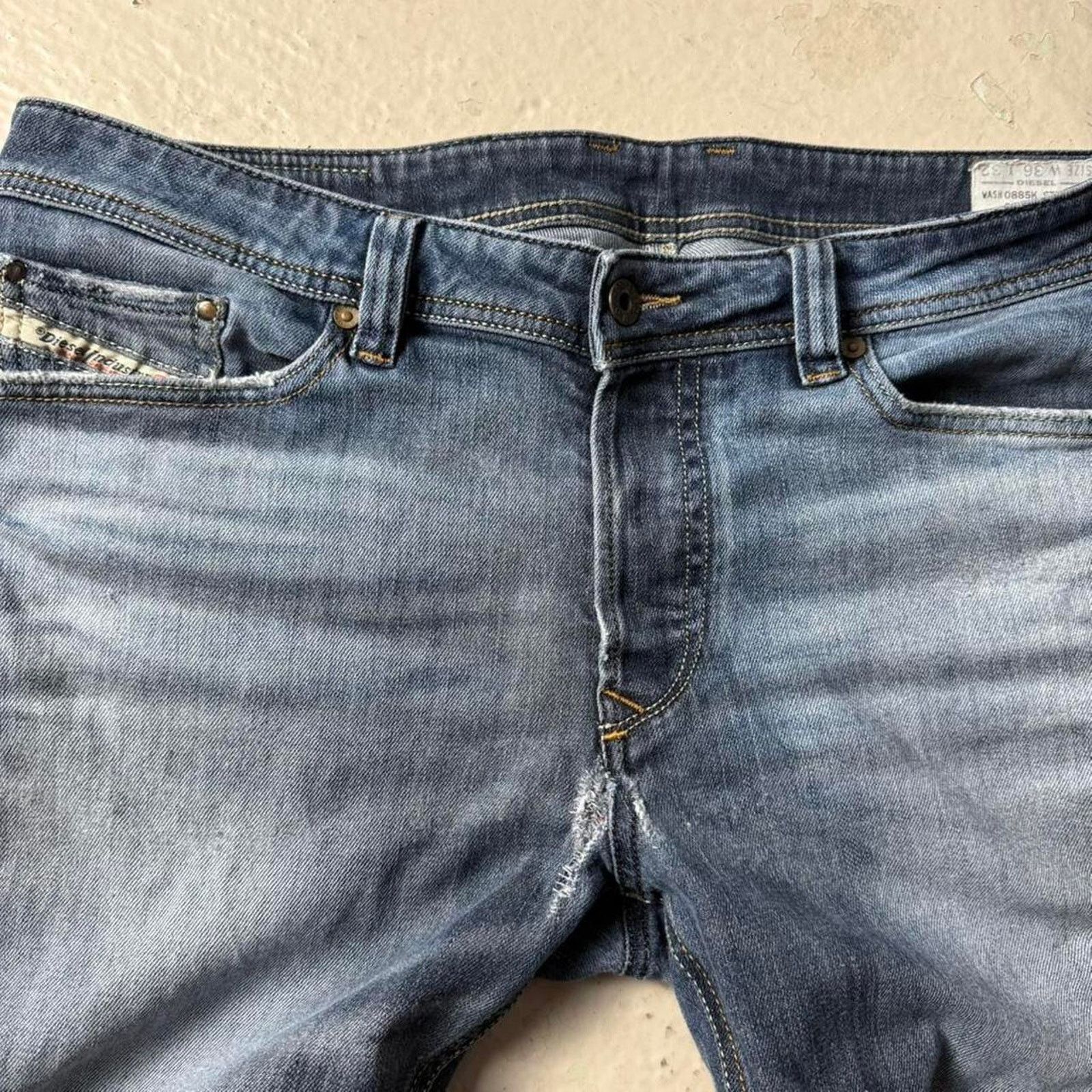 Diesel Diesel Viker 36x31 Men's Faded Distressed Bootcut Jeans Size US 36 / EU 52 - 4 Thumbnail