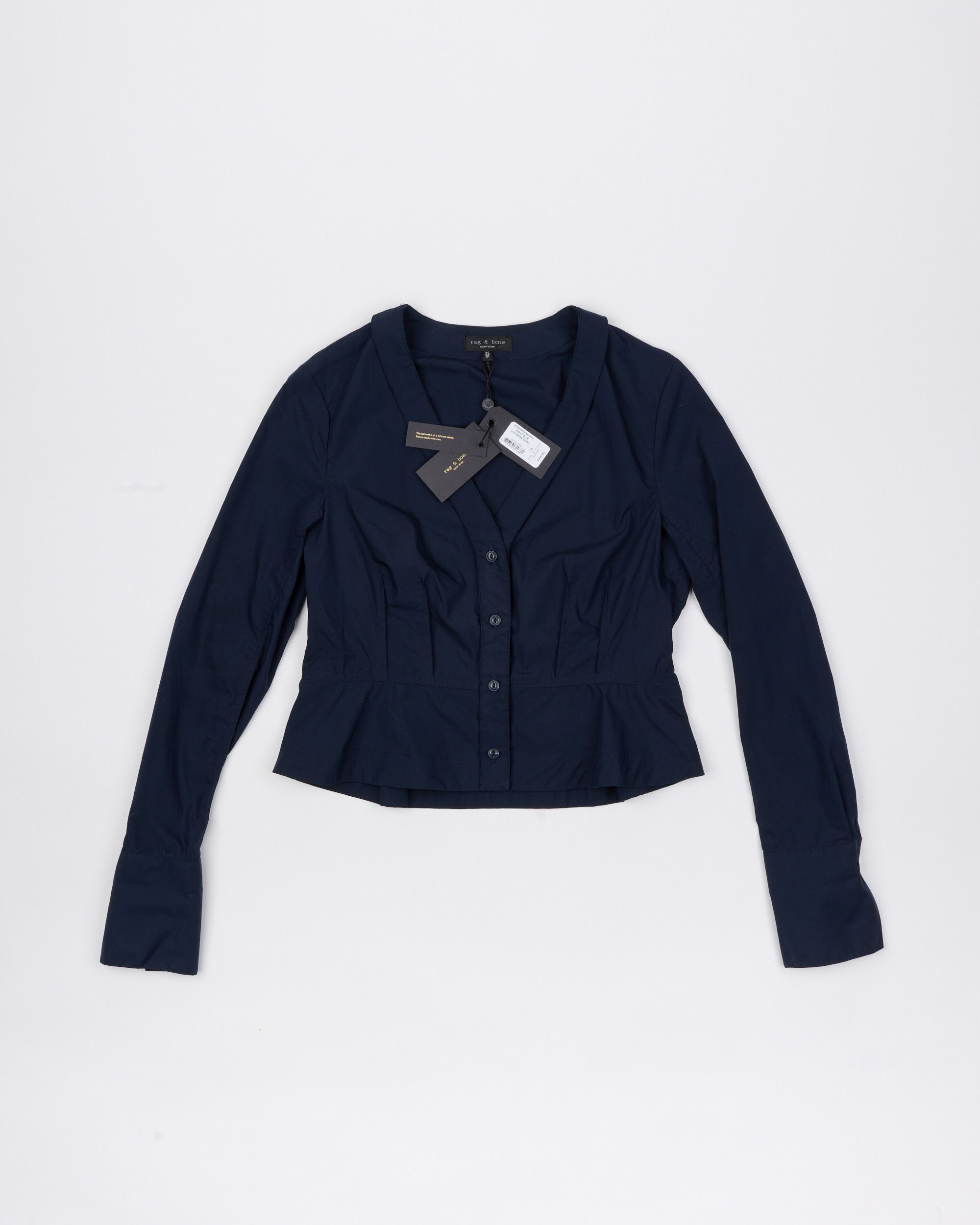 Rag & Bone Rag & Bone longsleeve cotton blouse XS (NWT) Size XS / US 0-2 / IT 36-38 - 1 Thumbnail