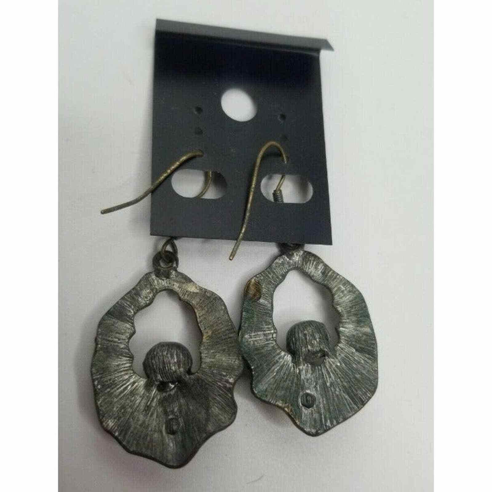The Unbranded Brand Earrings Fashion Jewlery Costume Brown Rhinestone Dangle S Size ONE SIZE - 4 Thumbnail