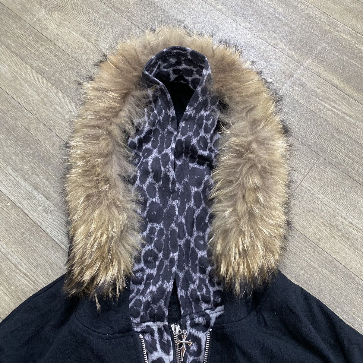 Le Grande Bleu (L.G.B.) Y2K Dazy Double Layers Cross Kmrii Lgb Style Zip Fur Hoodie Size US XL / EU 56 / 4 - 5 Thumbnail