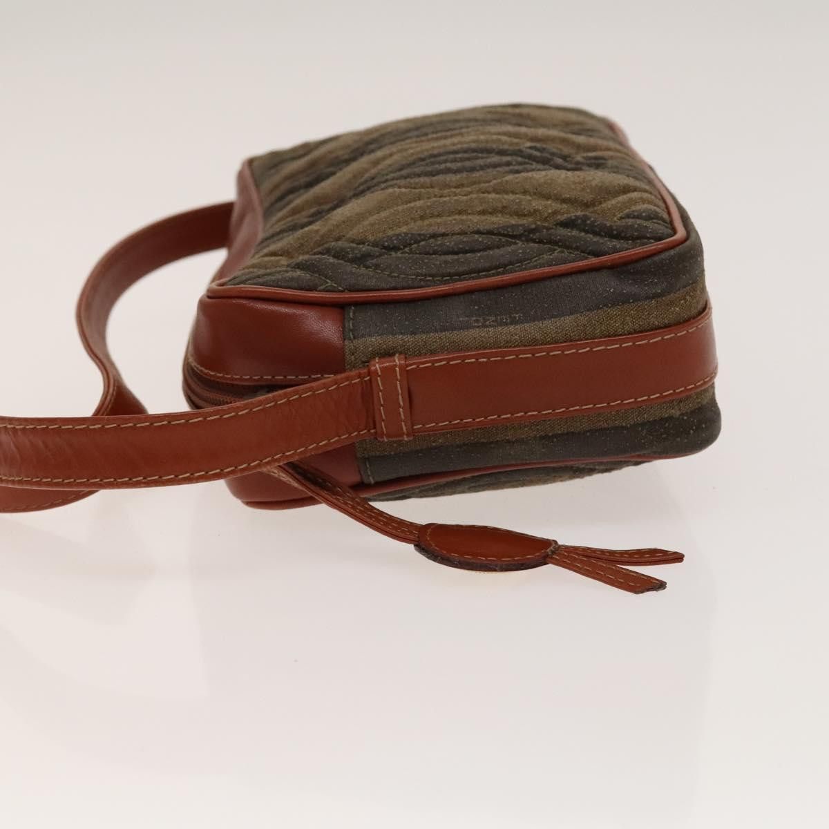 Fendi FENDI Pecan Canvas Shoulder Bag Coated Canvas Black Brown Size ONE SIZE - 5 Thumbnail
