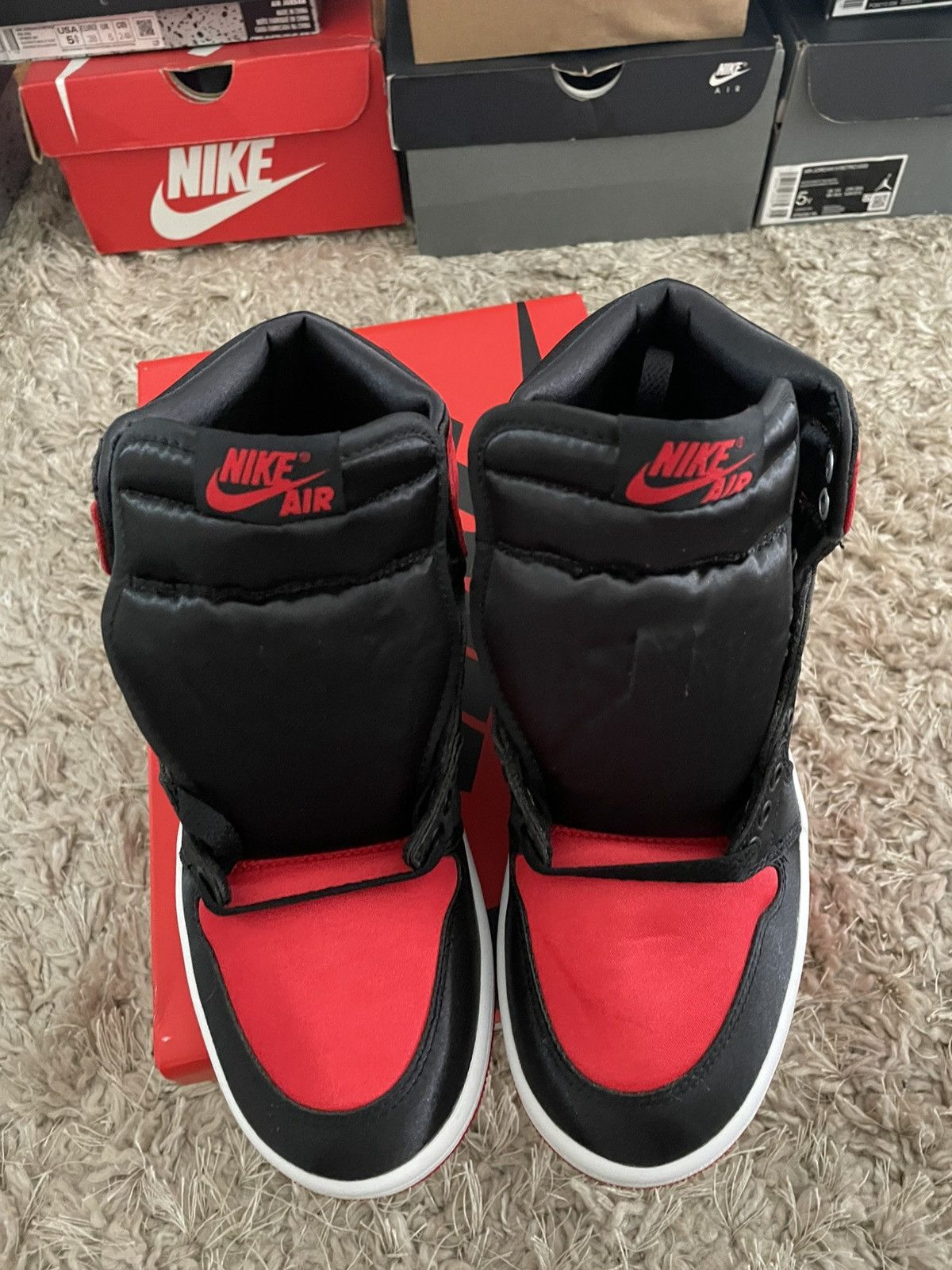 Jordan Brand Jordan 1 Bred Satin Size US 6 / IT 36 - 5 Thumbnail
