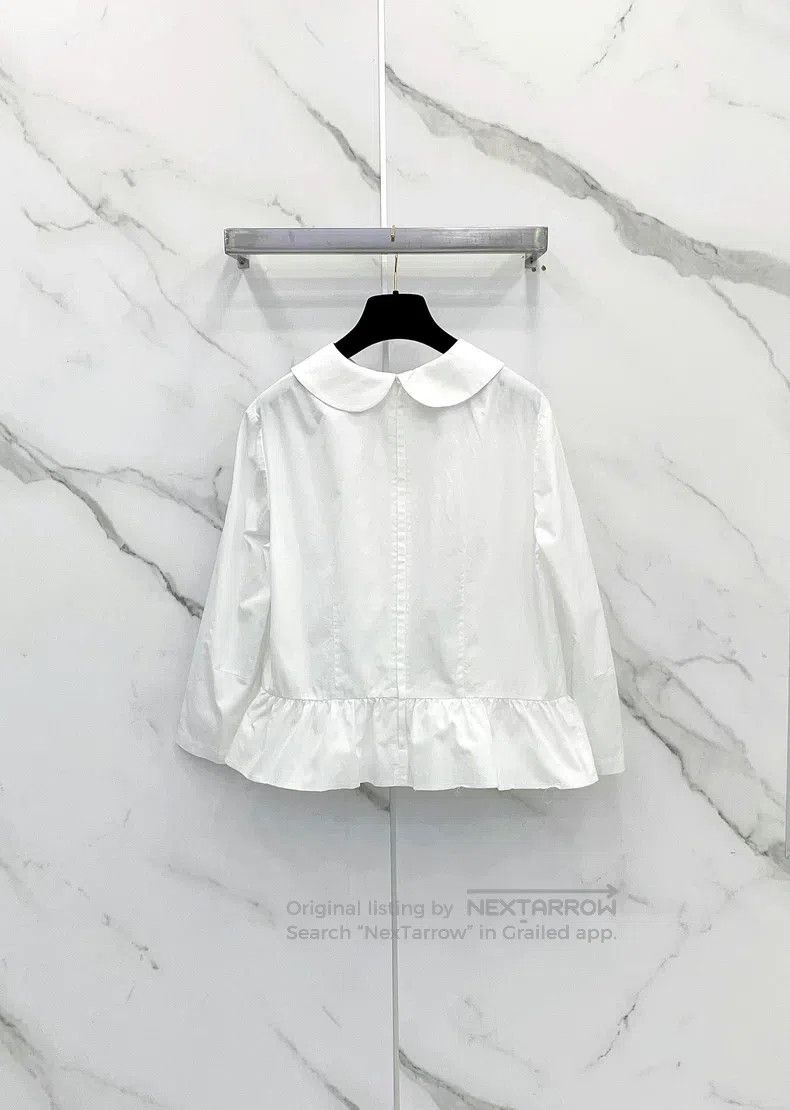 Comme des Garcons Comme Des Garcons White Peter Pan Collar Shirt Size M / US 6-8 / IT 42-44 - 2 Thumbnail