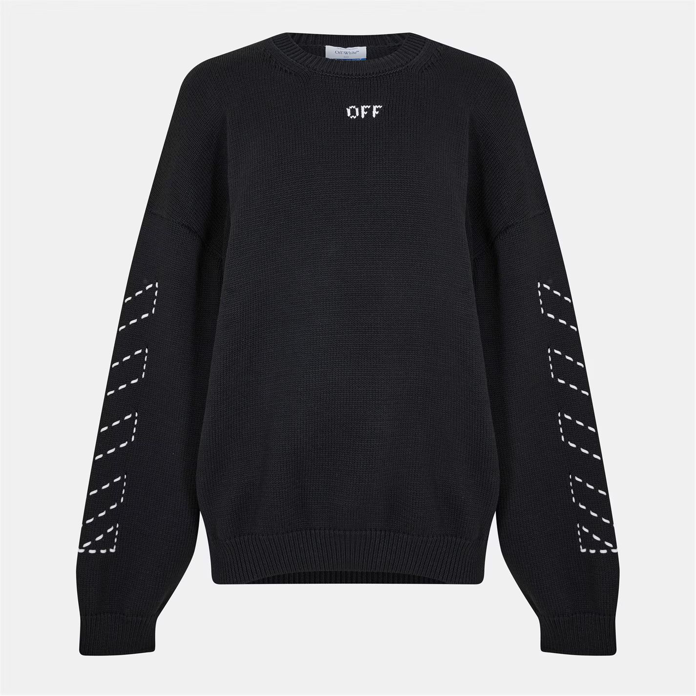 Off-White o1g2r1mq0226 Arrows Long Sleeve Crew Neck Sweatshirt Black Size US L / EU 52-54 / 3 - 1 Thumbnail
