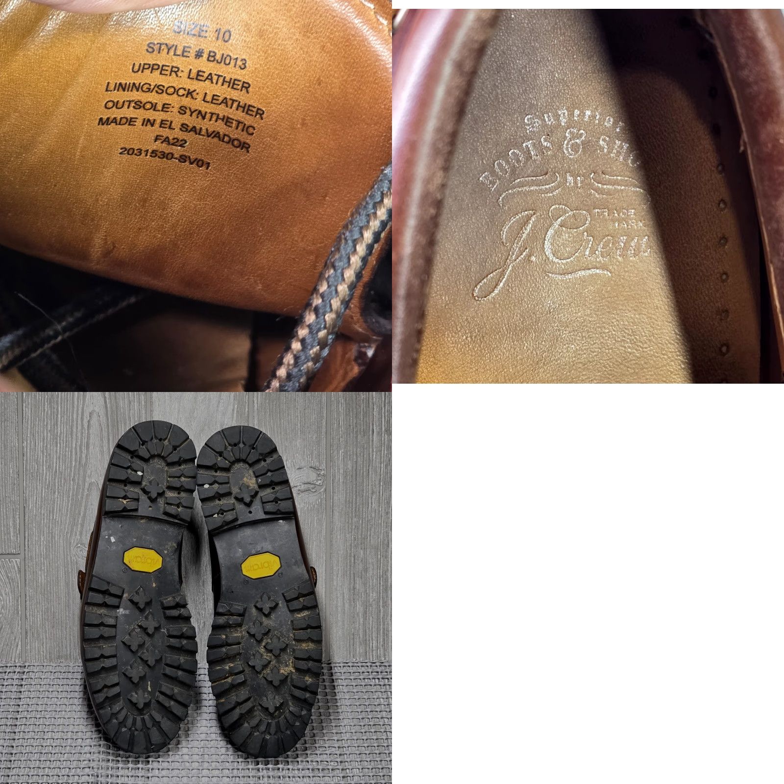 J.Crew J.CREW Hampshire Leather Dark Burgundy Buckle Derby Loafer Sz 10 Vibram Sole Leather Upper Leather Lining Dress Mens Shoes Size US 10 / EU 43 - 11 Thumbnail
