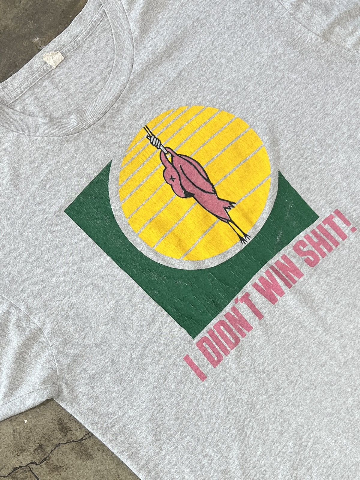 Vintage Vintage Florida Flamingo Hanging I didn't Win Shit Tee XXL Size US XXL / EU 58 / 5 - 1 Thumbnail