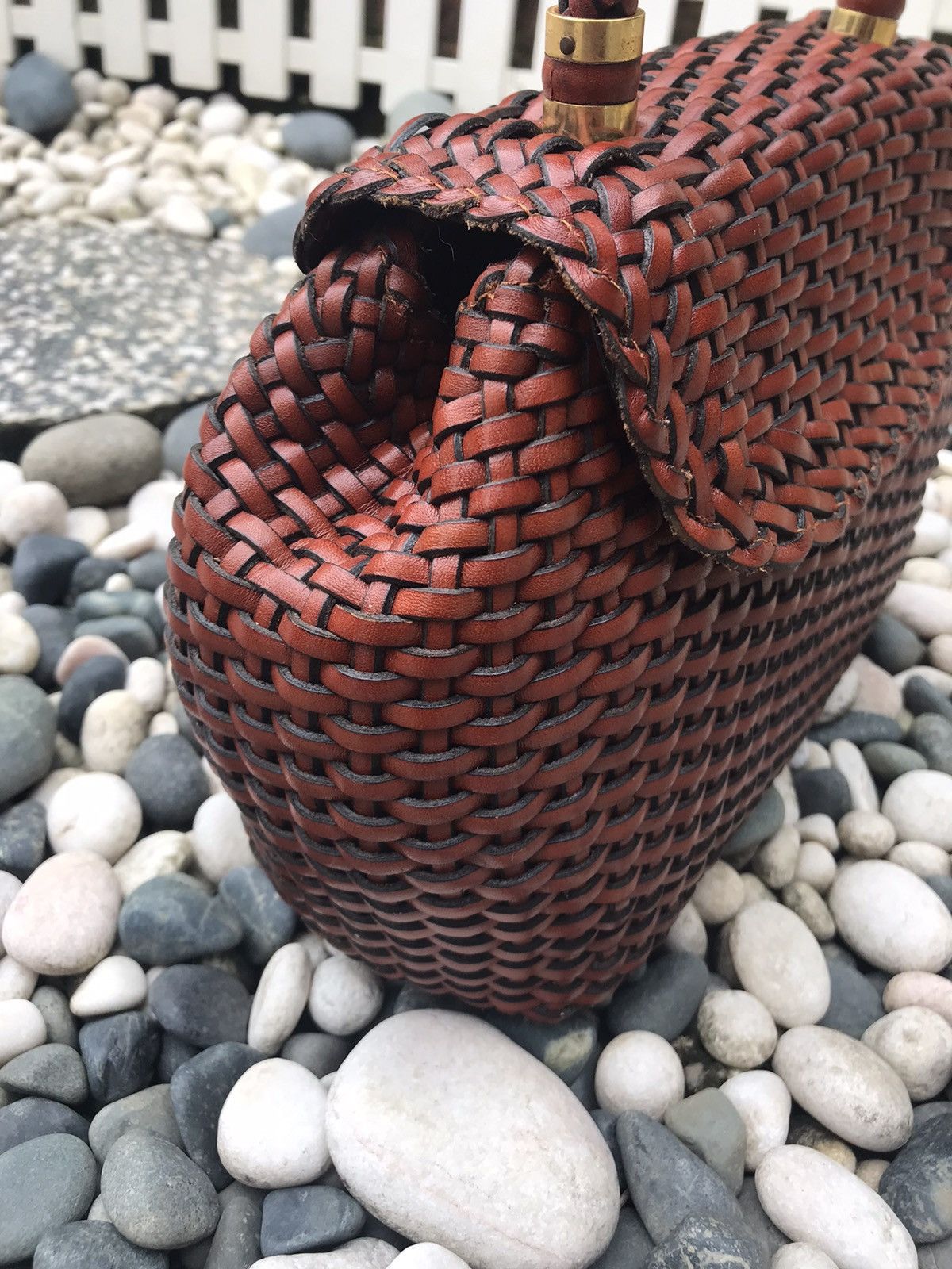 Genuine Leather × Handmade × Japanese Brand CUSTOM UNBRANDED HANDMADE BASKET WOVEN LEATHER STYLE HANDBAG Size ONE SIZE - 3 Thumbnail