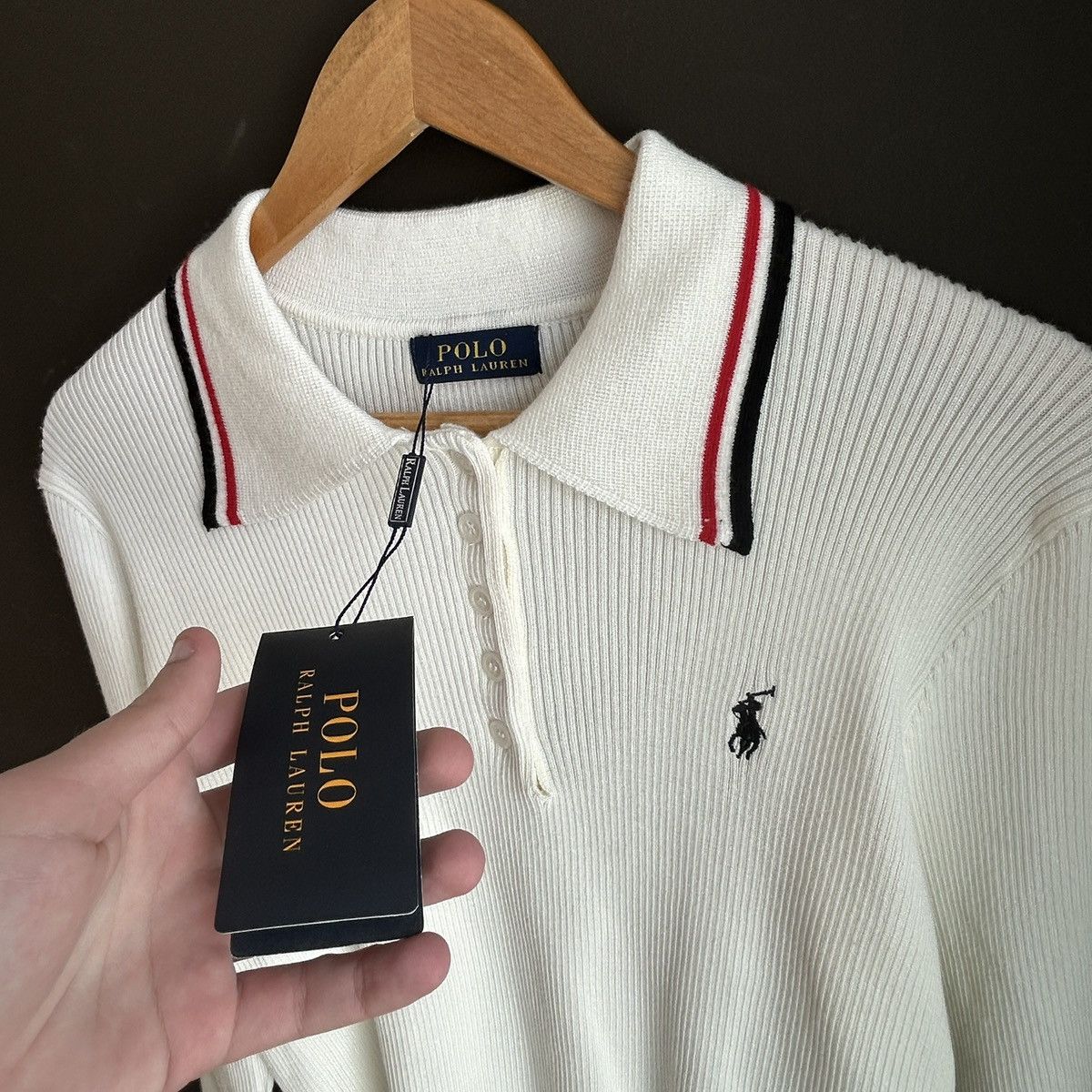 Polo Ralph Lauren NEW Polo Ralph Lauren Collar White Top Size S / US 4 / IT 40 - 1 Thumbnail