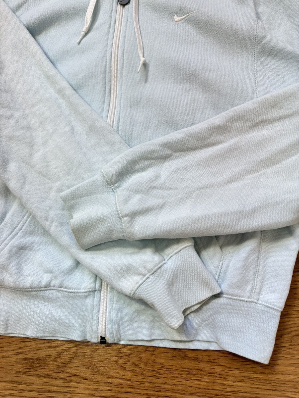 Nike VINTAGE NIKE 1990s BABY BLUE WMNS HOODIE Size L / US 10 / IT 46 - 6 Thumbnail