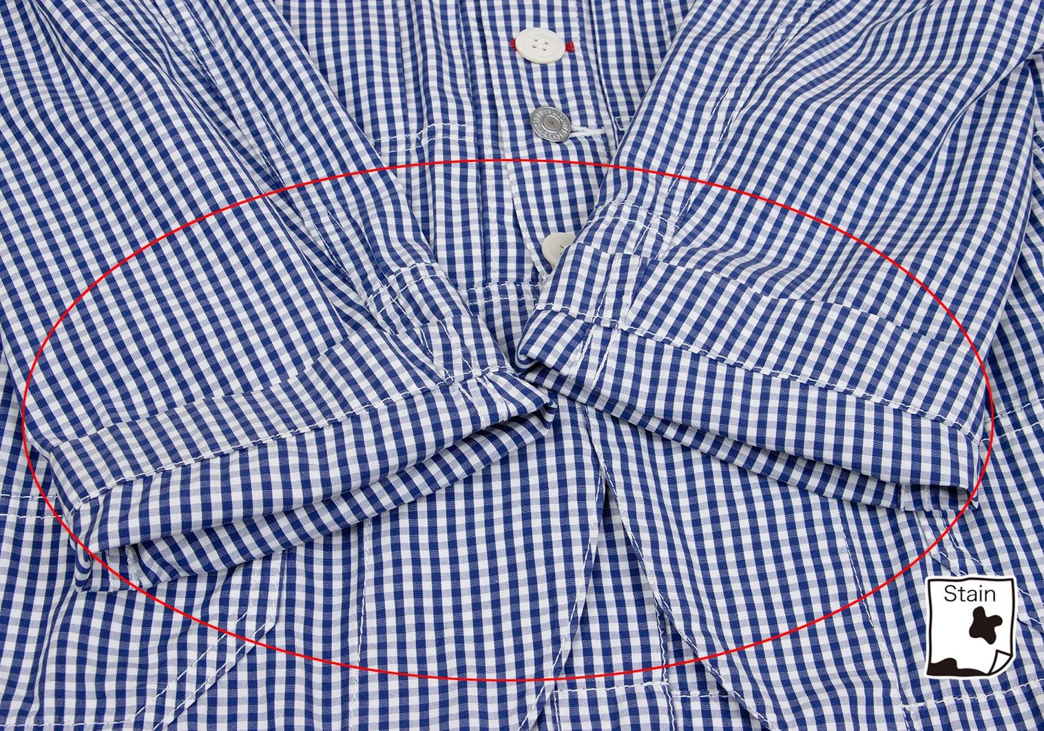 Junya Watanabe Double Button Check Shirt Jacket in Blue and White, Size S Size US S / EU 44-46 / 1 - 10 Thumbnail