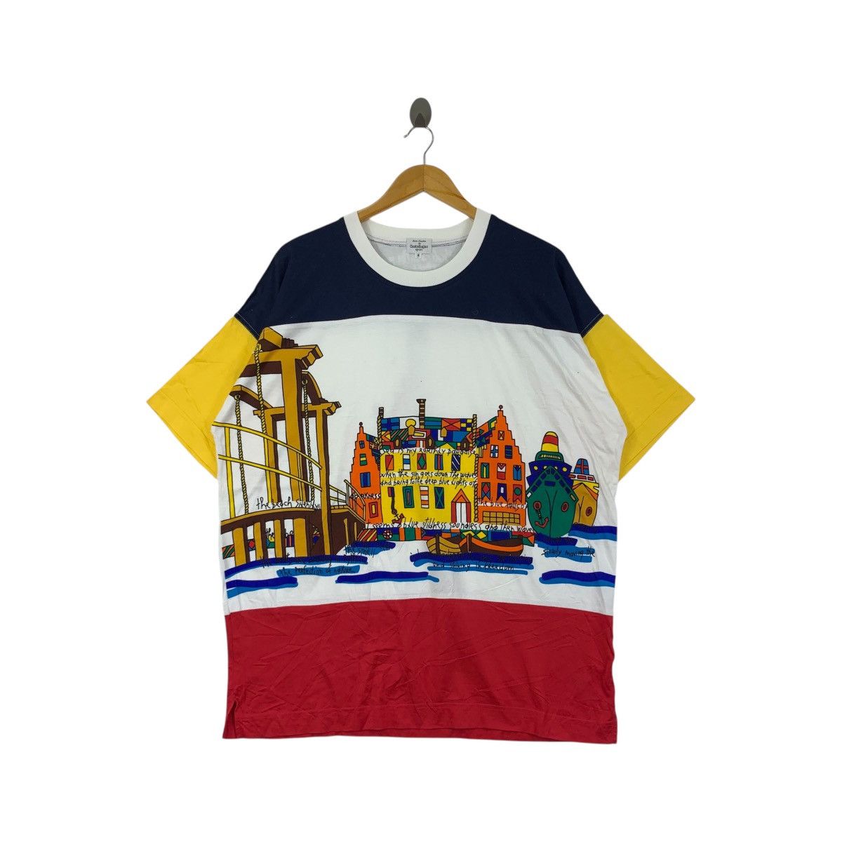Vintage JEAN CHARLES DE CASTELBAJAC Boat Town Tee Shirt