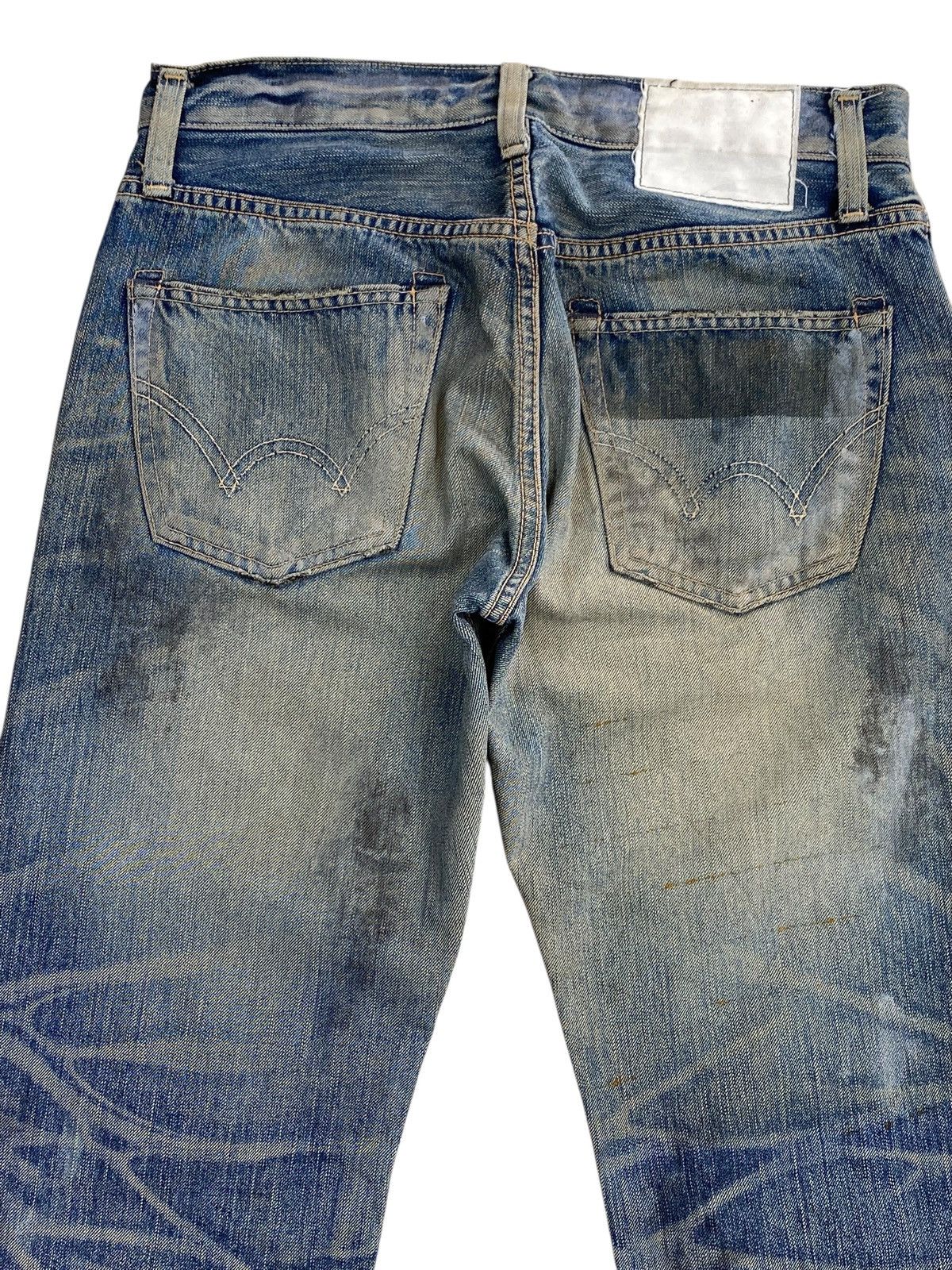 Edwin Vintage Edwin Mud Wash Style Distressed Jeans Size US 32 / EU 48 - 4 Thumbnail
