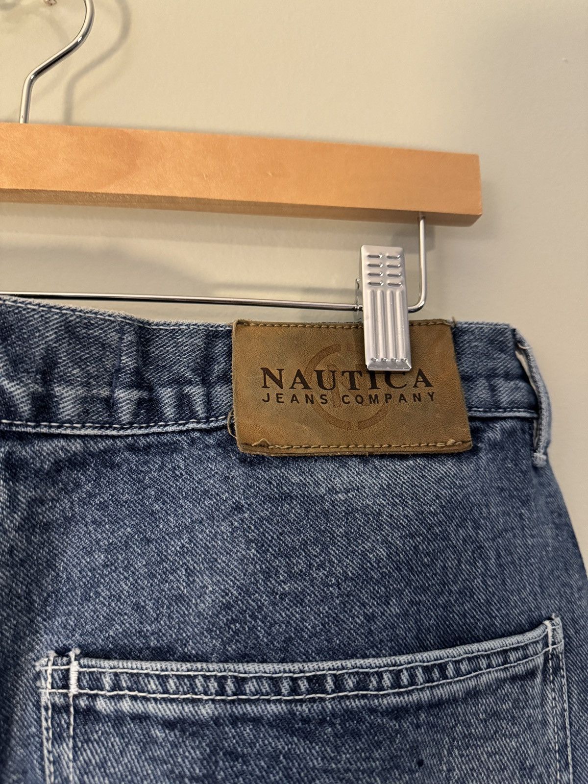 Nautica VINTAGE Y2K BAGGY NAUTICA DENIM CARPENTER SKATER JEANS 32 Size US 32 / EU 48 - 10 Thumbnail
