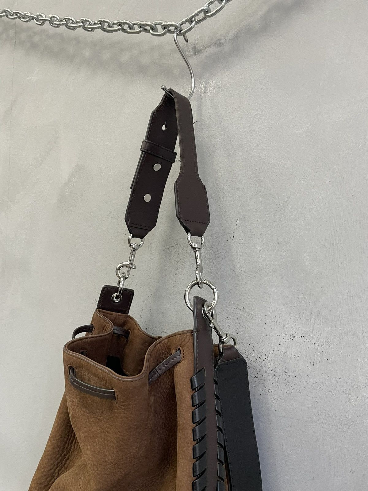 Allsaints Allsaints brown leather bucket bag vintage kmrii style Size ONE SIZE - 10 Thumbnail