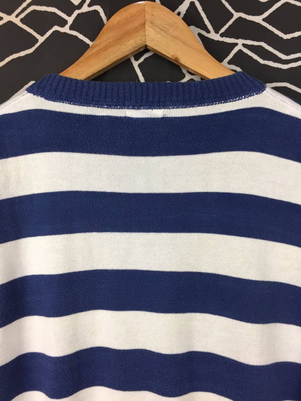 Yoshiyuki Konishi Vtg Ficce Yoshiyuki Konishi Parrot Logo Striped Knit Sweater Size US XL / EU 56 / 4 - 13 Thumbnail