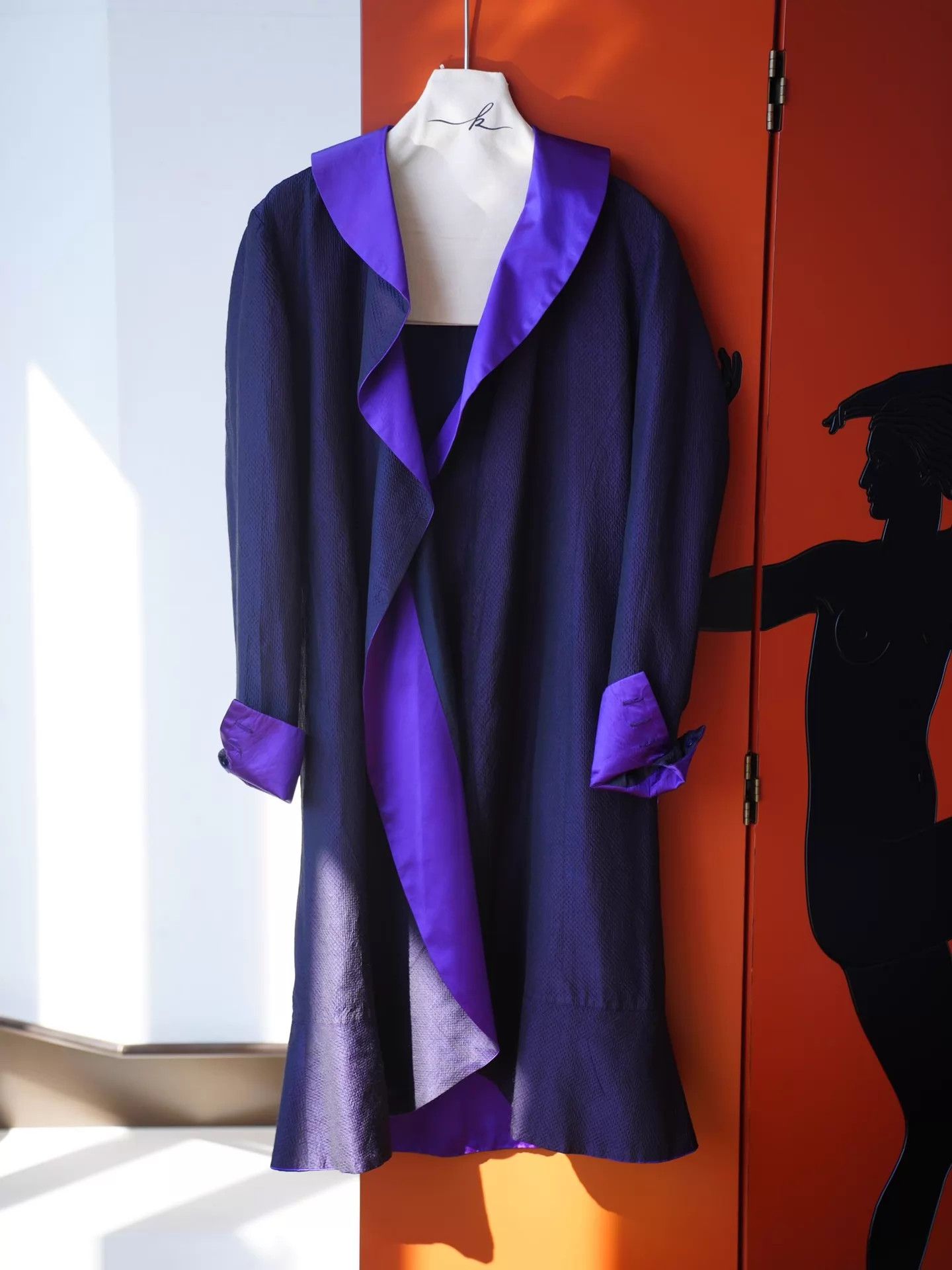 Kenzo Kenzo Vintage 80s Deep Purple Silk-Wool Lace Dress Size XS / US 0-2 / IT 36-38 - 3 Thumbnail