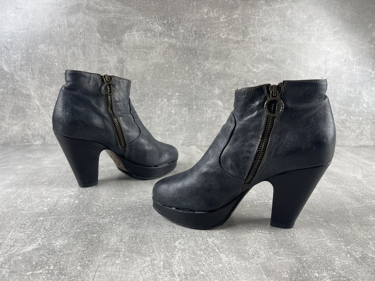 Fiorentini + Baker Fiorentini + Baker Platform Leather Ankle Boots Black Size US 7 / IT 37 - 5 Thumbnail