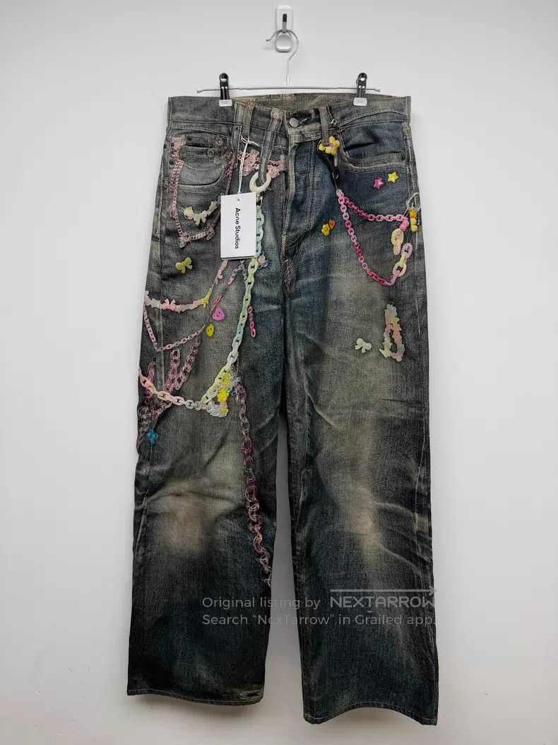 Acne Studios Acne Studios 1981M Distressed Washed Candy Chain 3D Printe Size US 30 / EU 46 - 1 Thumbnail